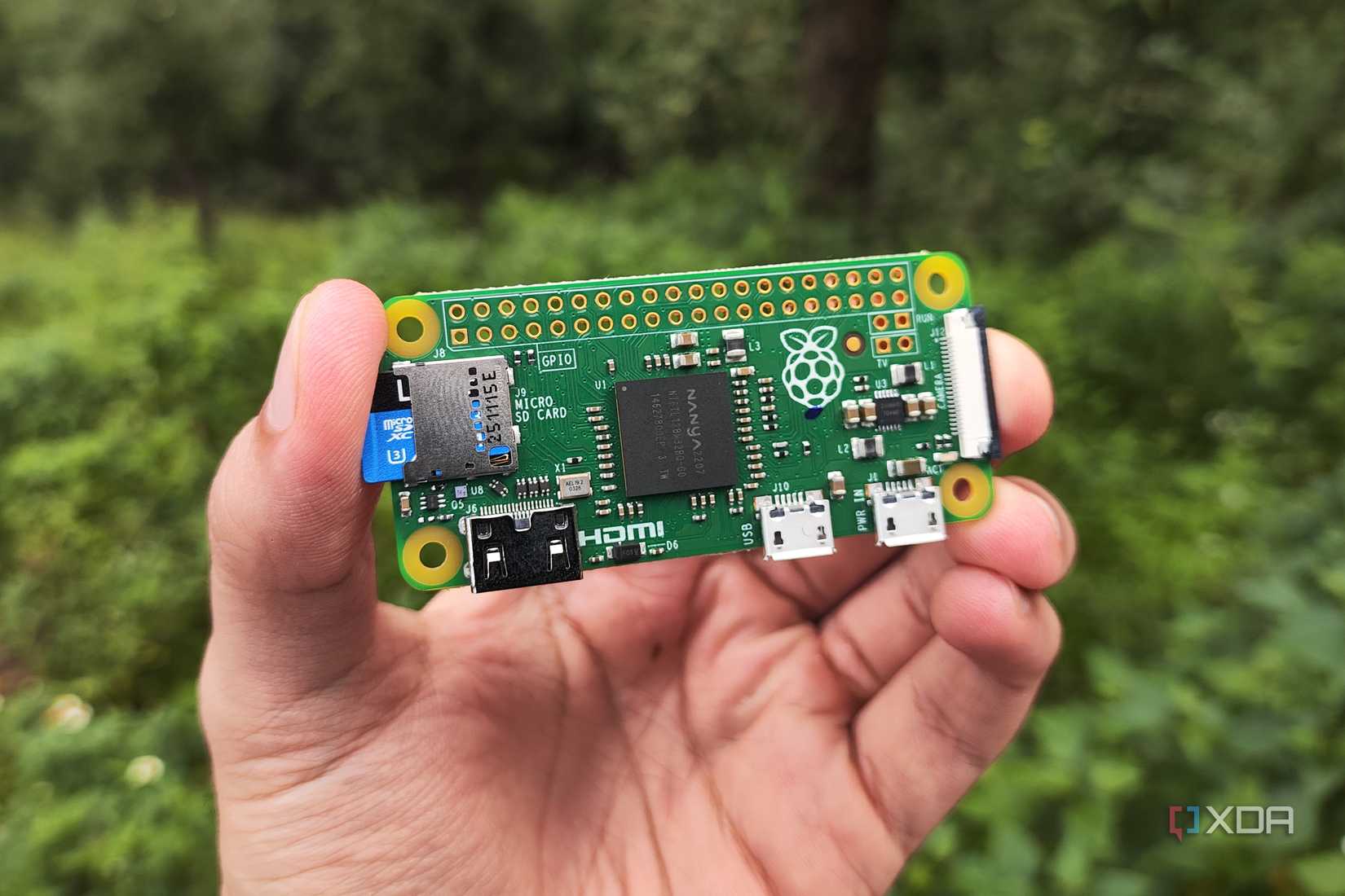 A person holding a Raspberry Pi Zero