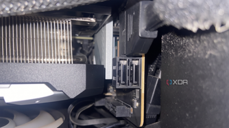 Image of a SATA port on a motherboard.