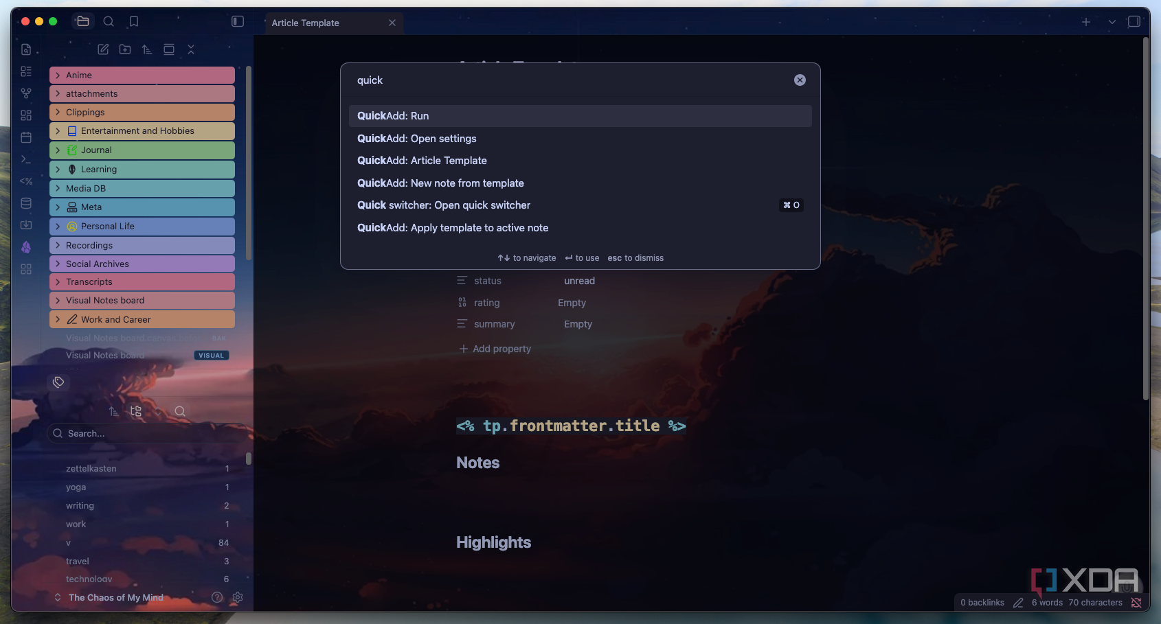Obsidian's automation plugins replaced my entire Notion workflow setup