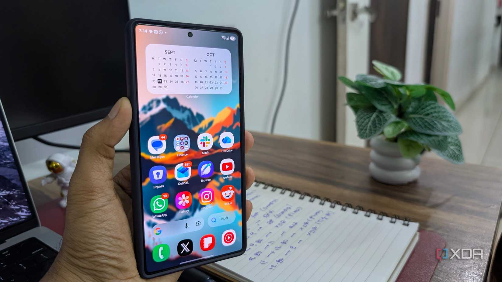 Домашній екран телефону Samsung
