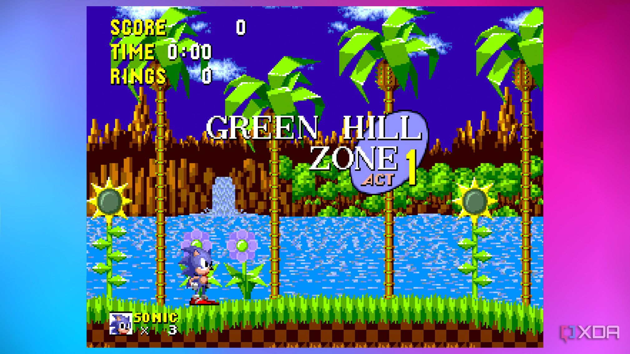 Sonic in an emulator 