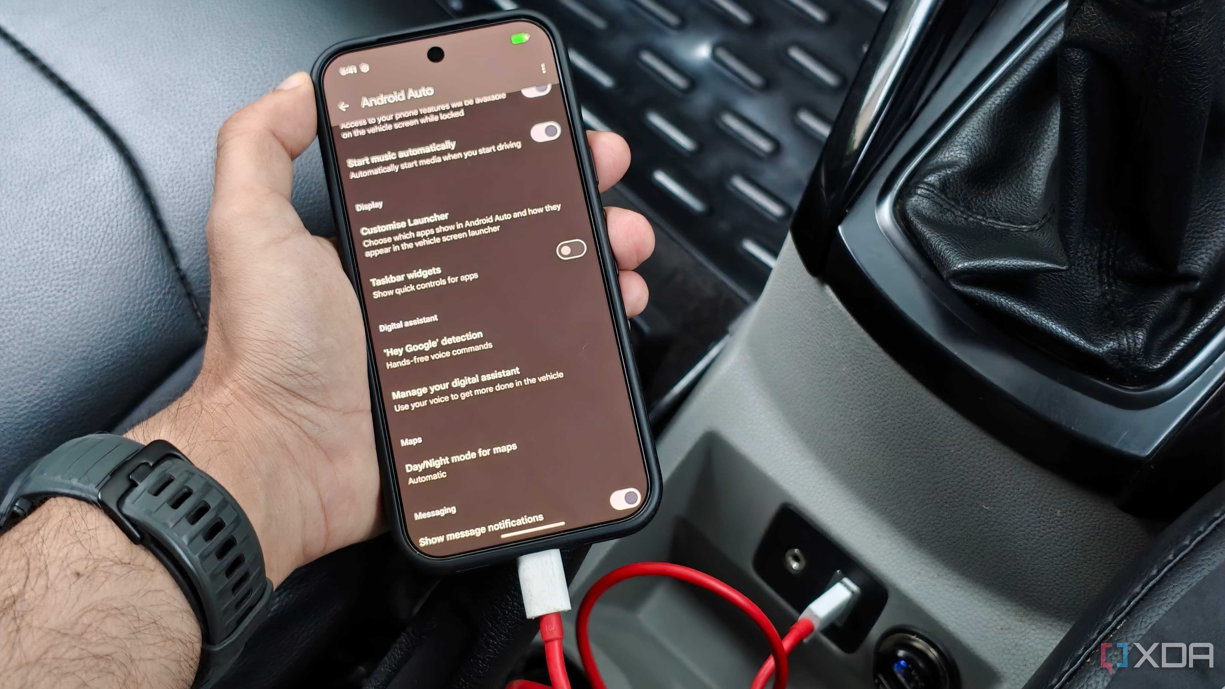 Spare phone running Android Auto