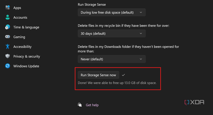настройка Storage Sense в Windows 11 — иллюстрация 7 к материалу настройка Storage Sense в Windows 11 — иллюстрация 7 к материалу