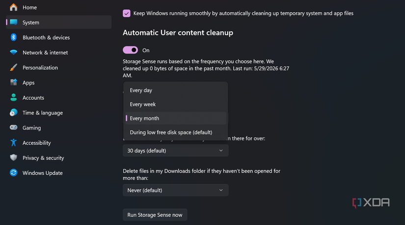 настройка Storage Sense в Windows 11 — иллюстрация 2 к материалу настройка Storage Sense в Windows 11 — иллюстрация 2 к материалу