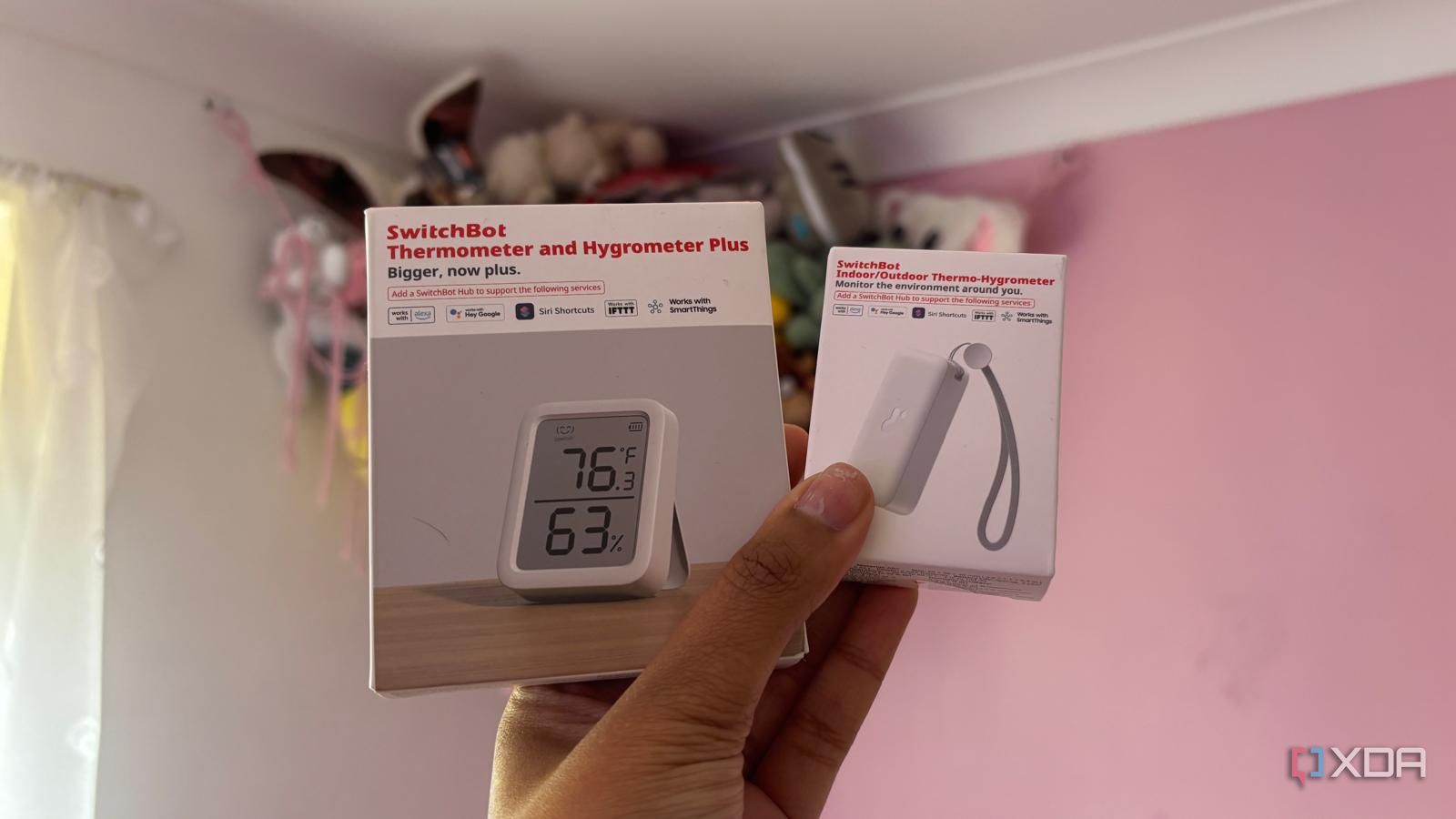 Пример размещения датчика на стене дома