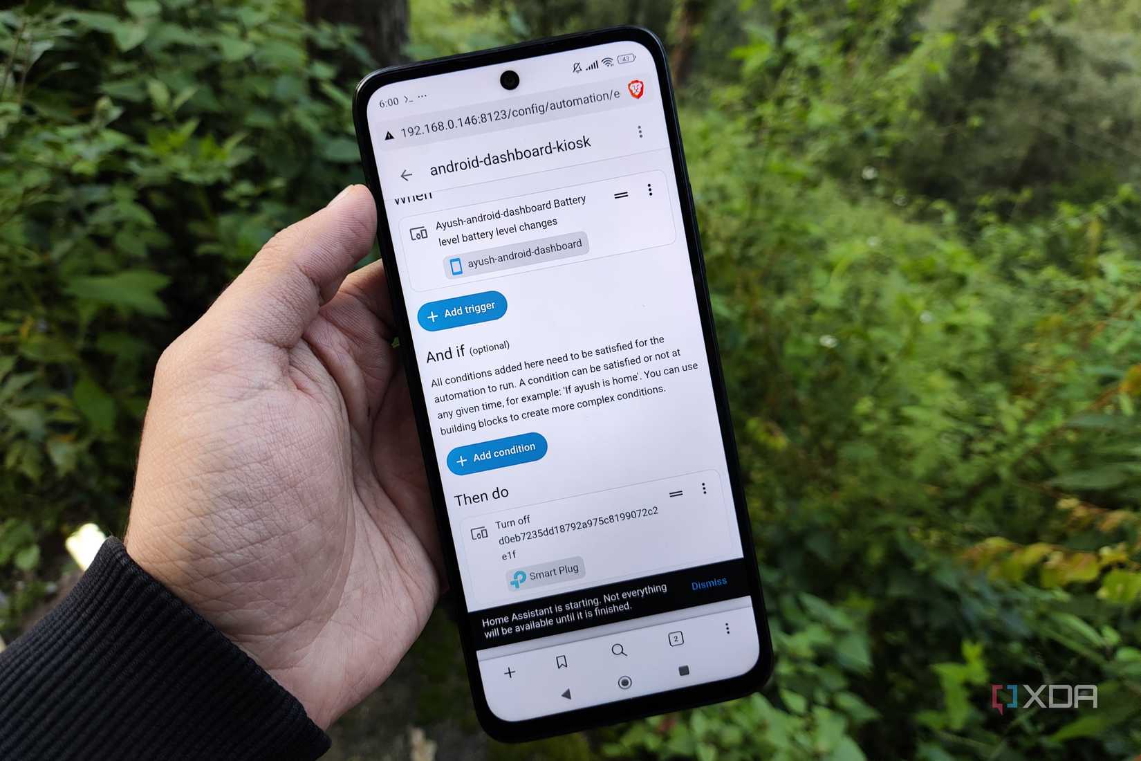 Эксперимент по запуску Home Assistant на старом смартфоне Android интерфейс Home Assistant на экране Android смартфона