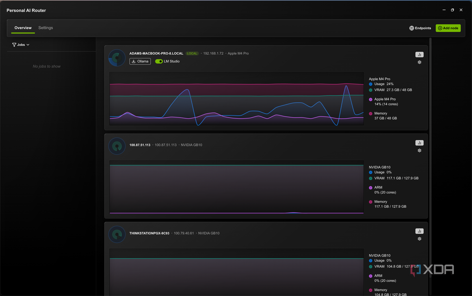 I connected two PCs to one AI endpoint with Nvidia's new router, and ...