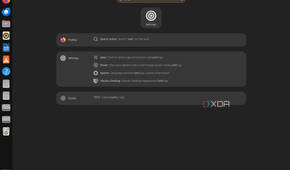 Screenshot of the system-wide search UI on Ubuntu 26.04