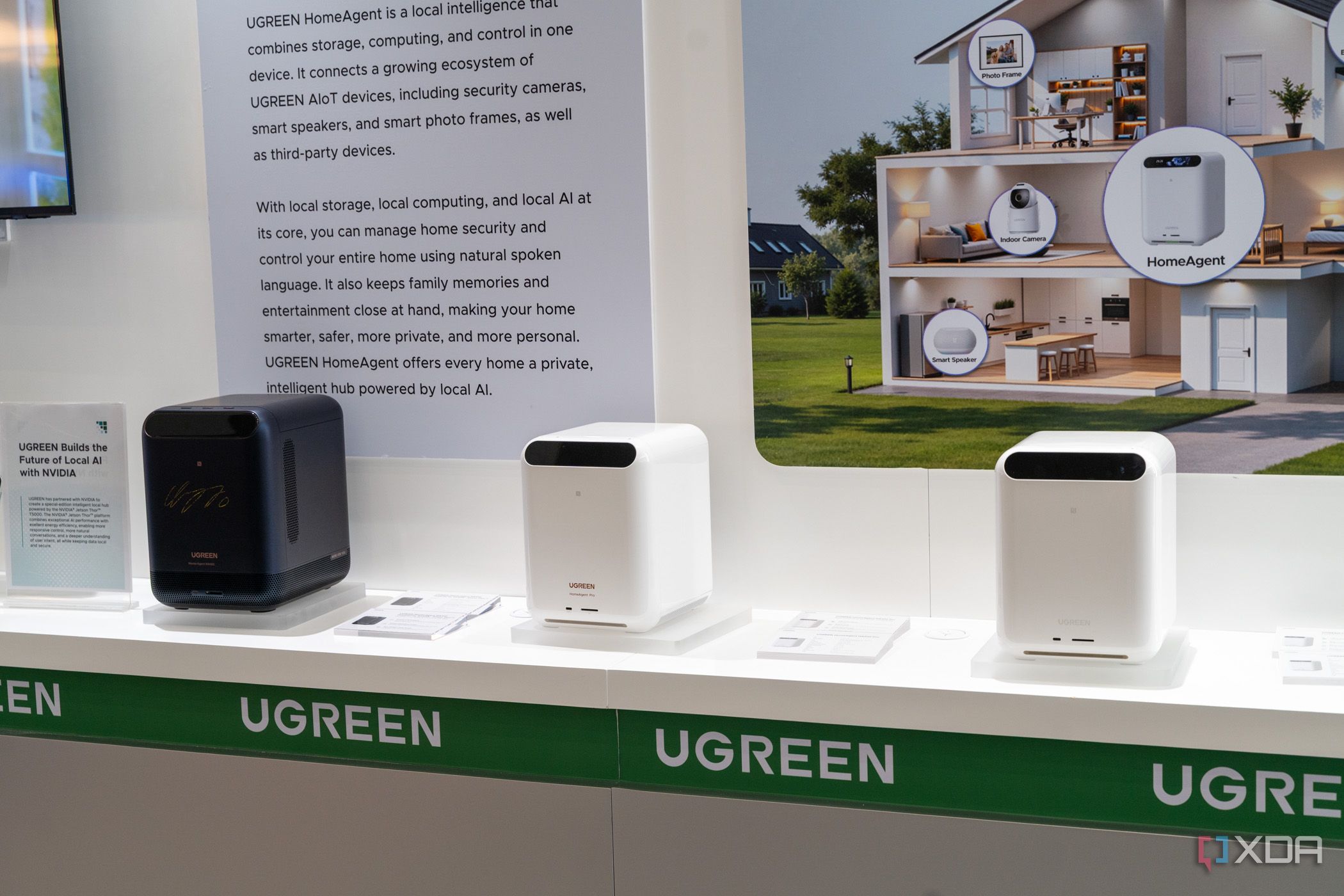 UGREEN MasterAgent MA100 HomeAgent HA100 Pro and HA100 launch display.