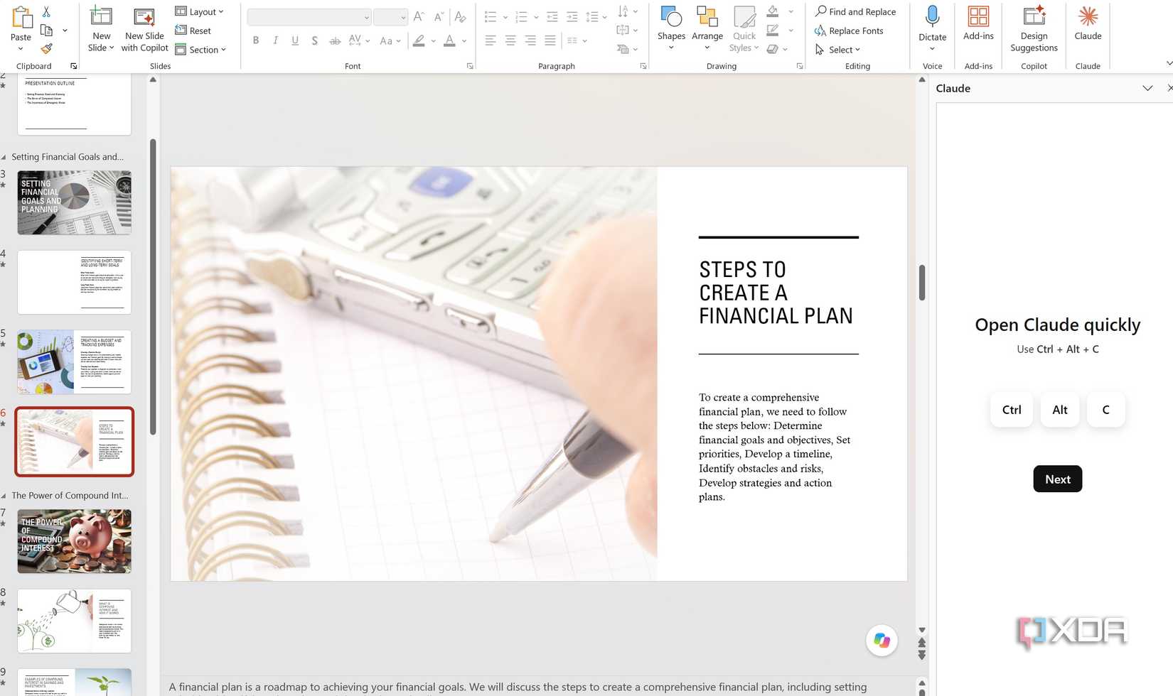 Интеграция Claude в Microsoft PowerPoint для создания презентаций Панель Claude внутри интерфейса программы PowerPoint