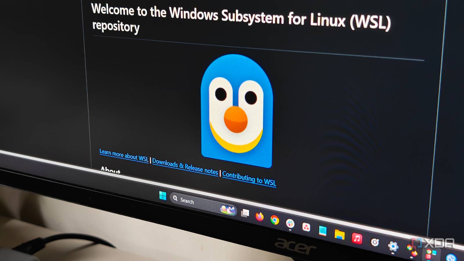 Исходный код WSL на GitHub Логотип и репозиторий Windows Subsystem for Linux на GitHub