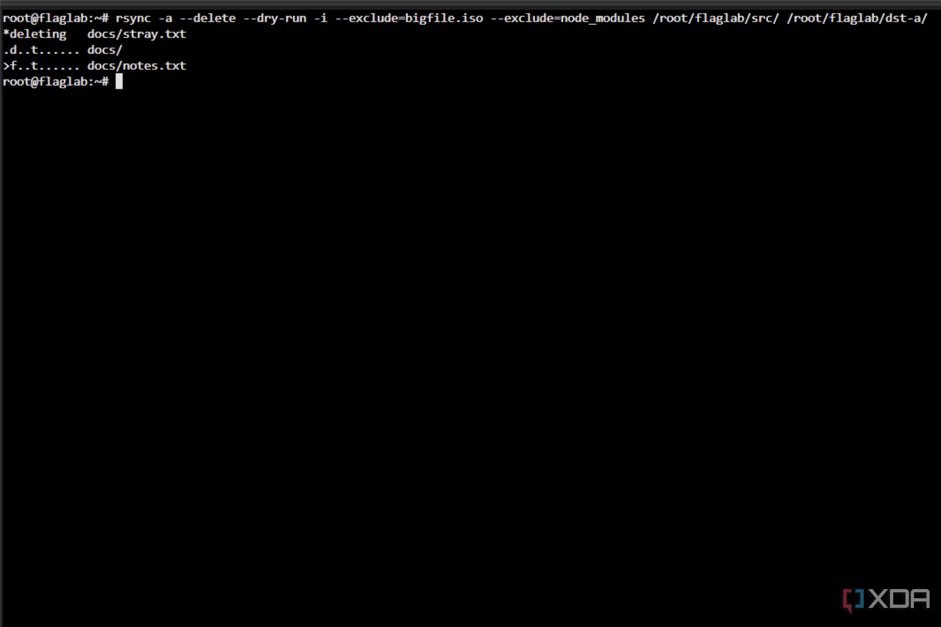 rsync dryrun itemize