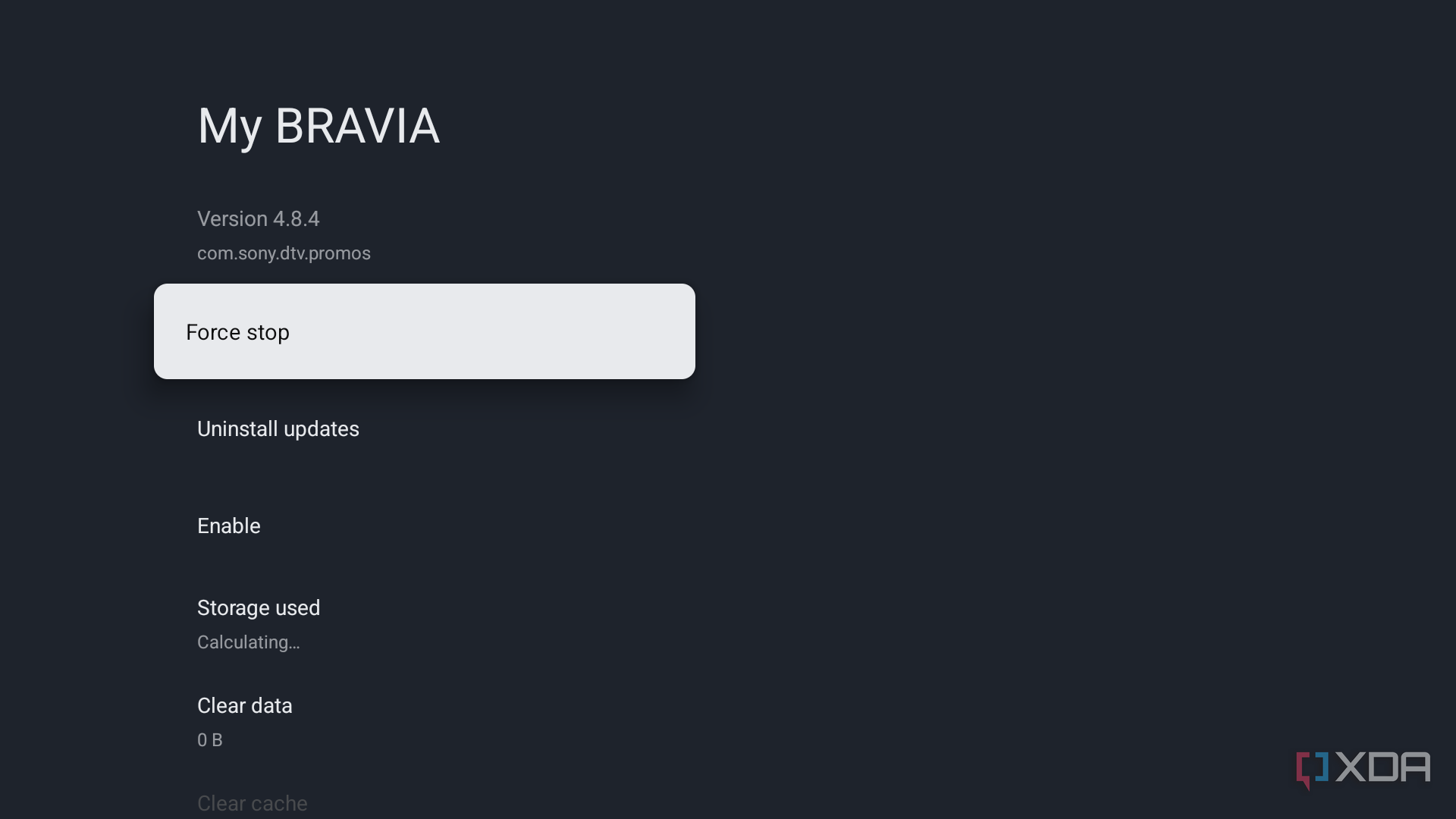 My Bravia app in Sony TV