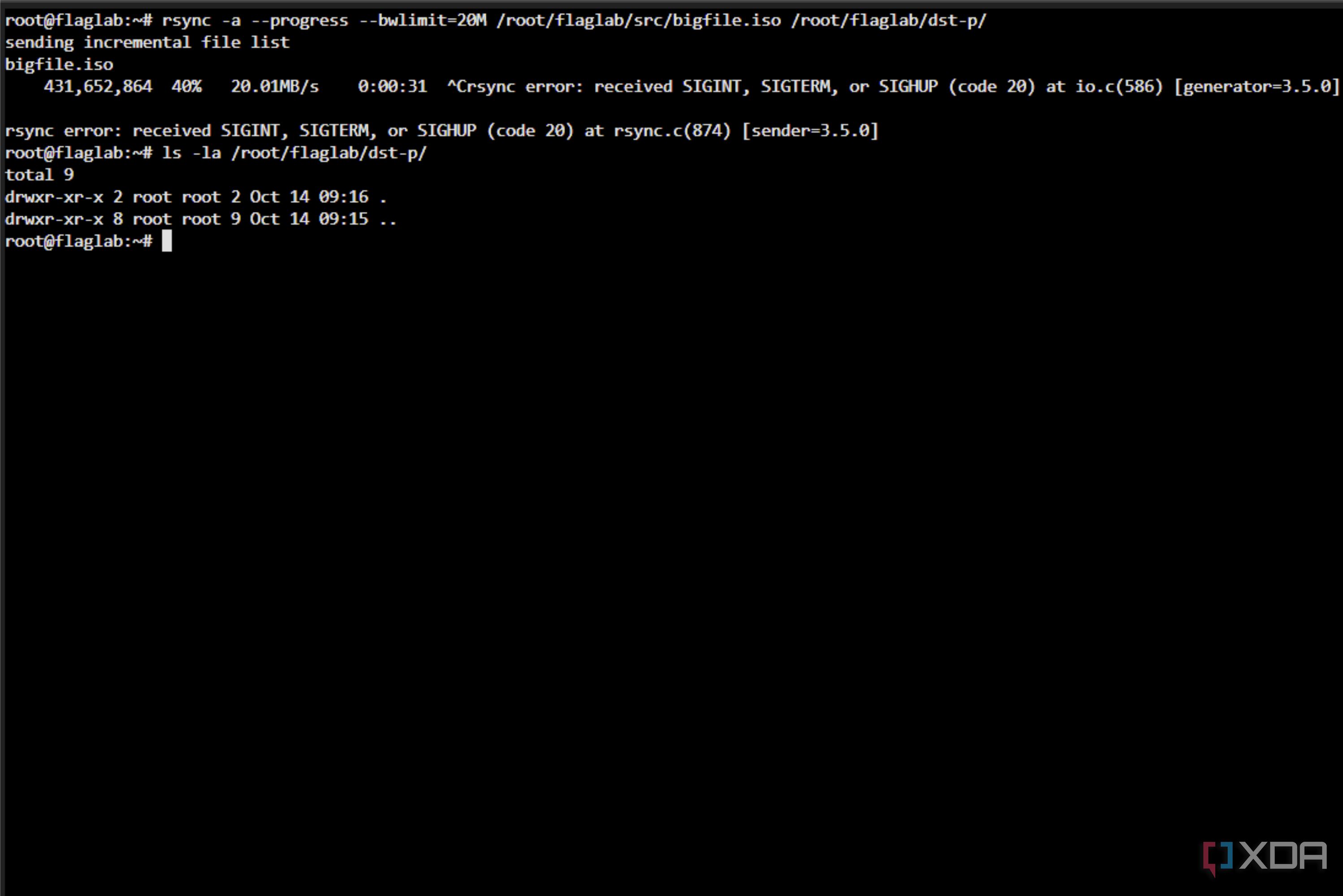 rsync no partial