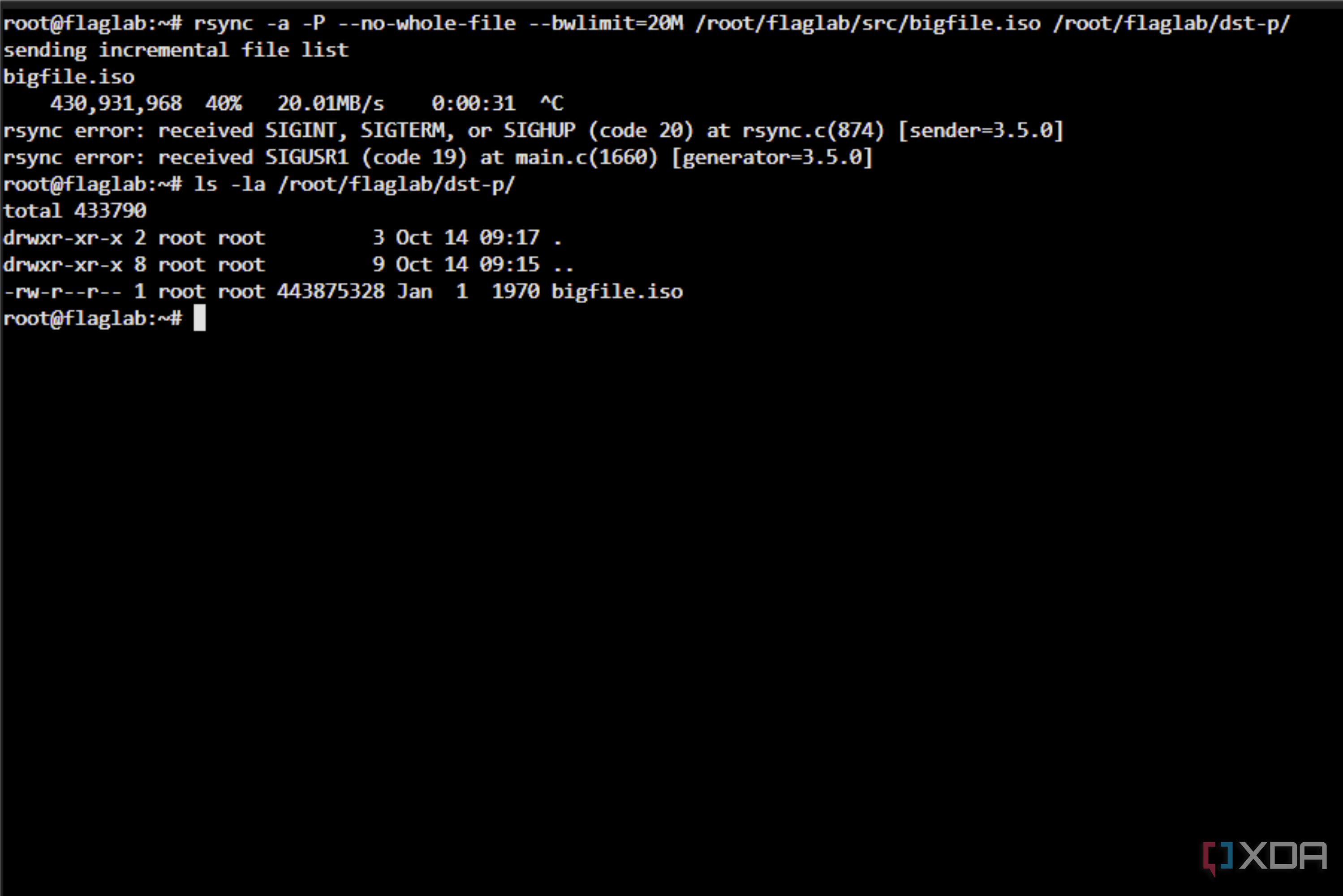 rsync partial kept