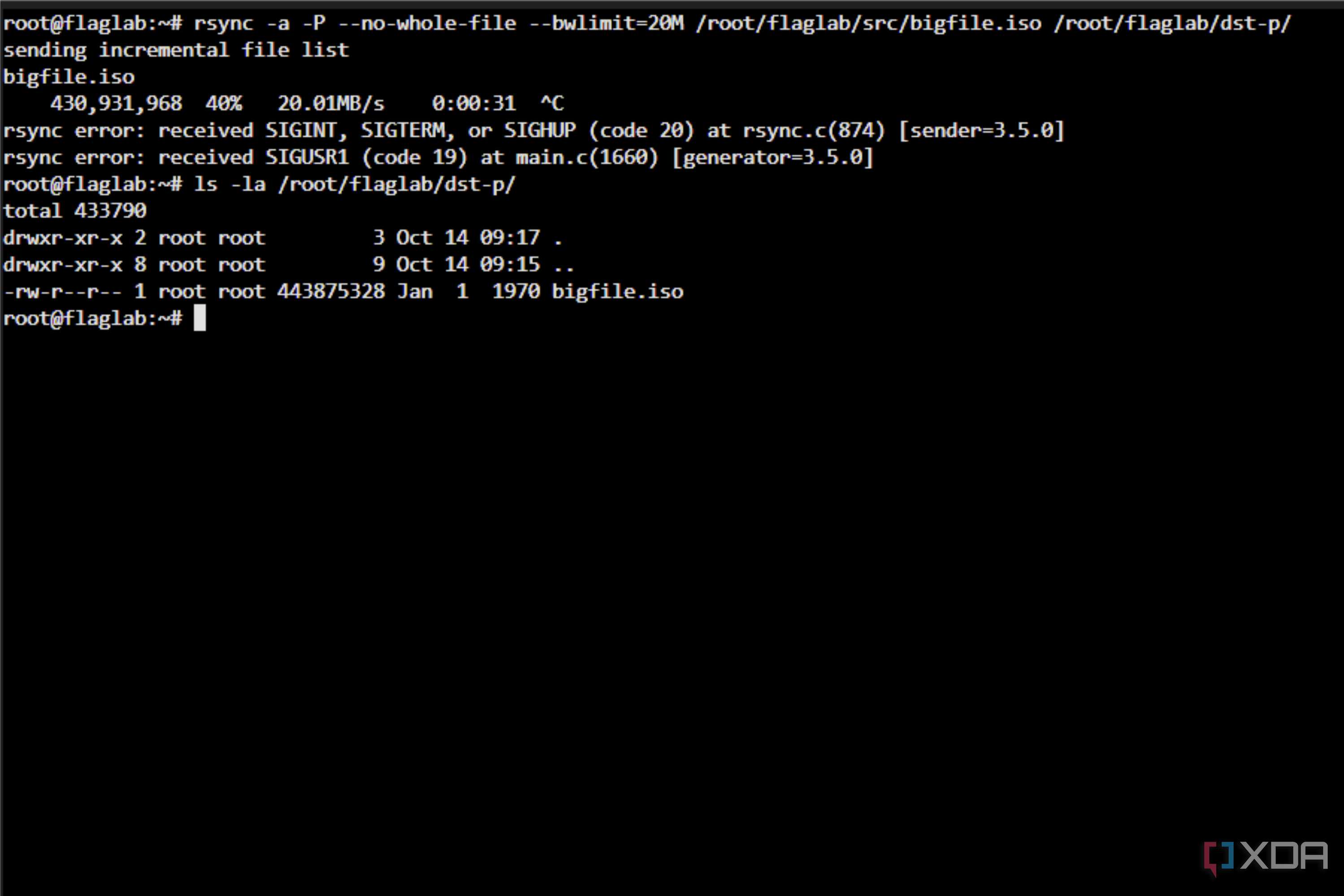 rsync partial kept