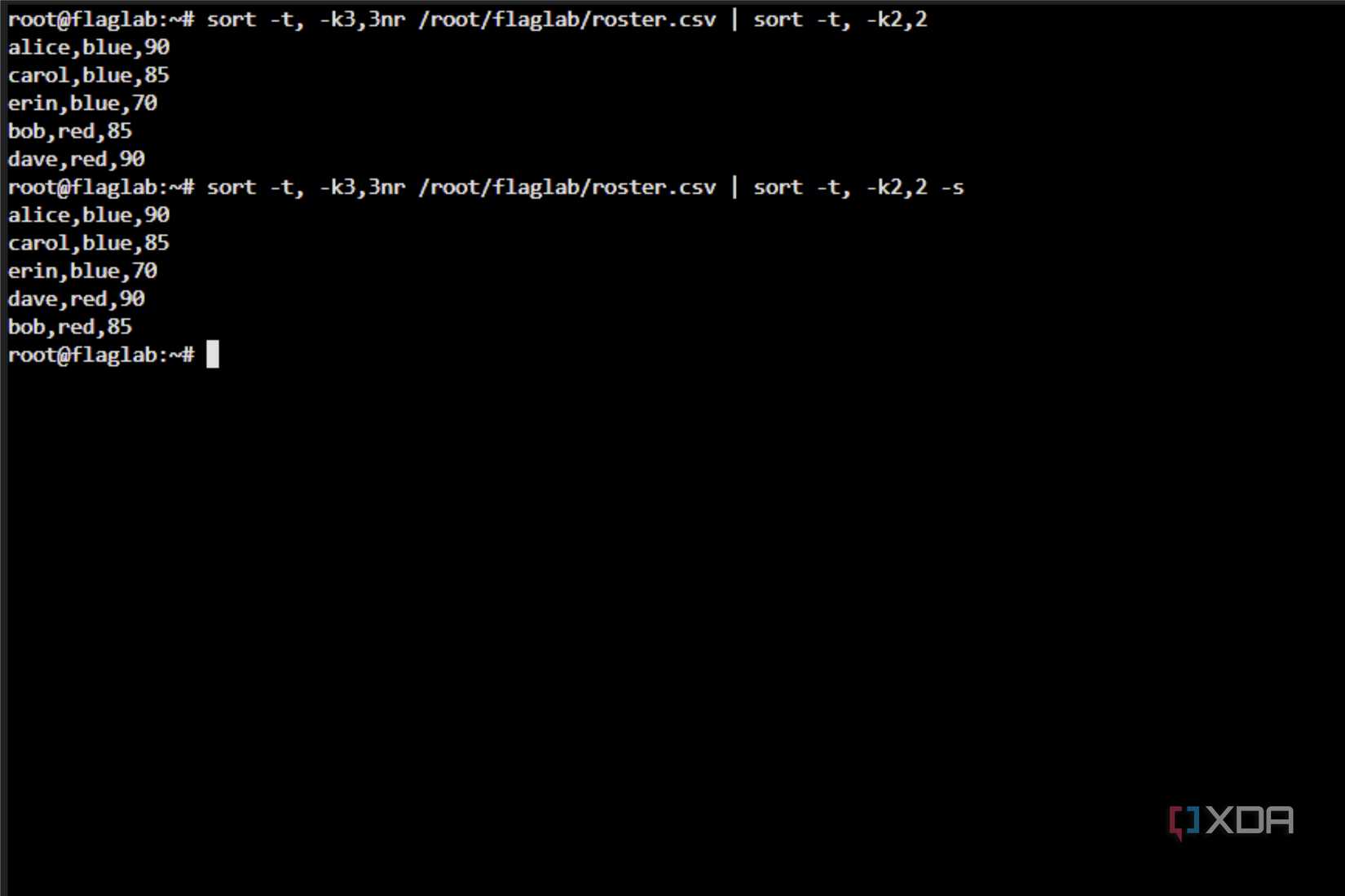 sort stable