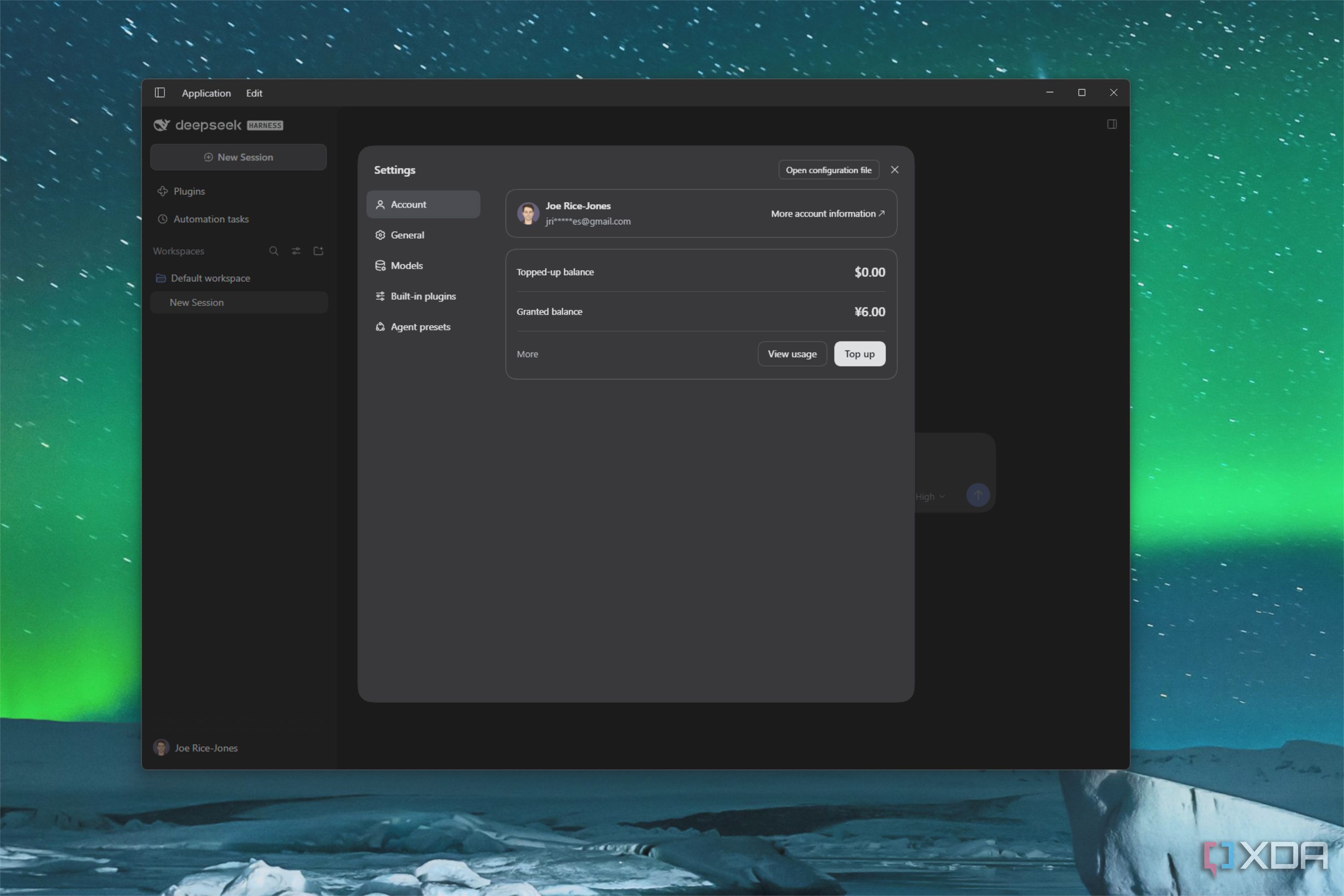 deepseek harness account