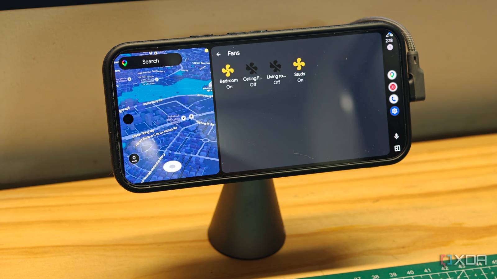 Ich habe ein altes Smartphone mit Android Auto in ein Smart-Home-Dashboard ...