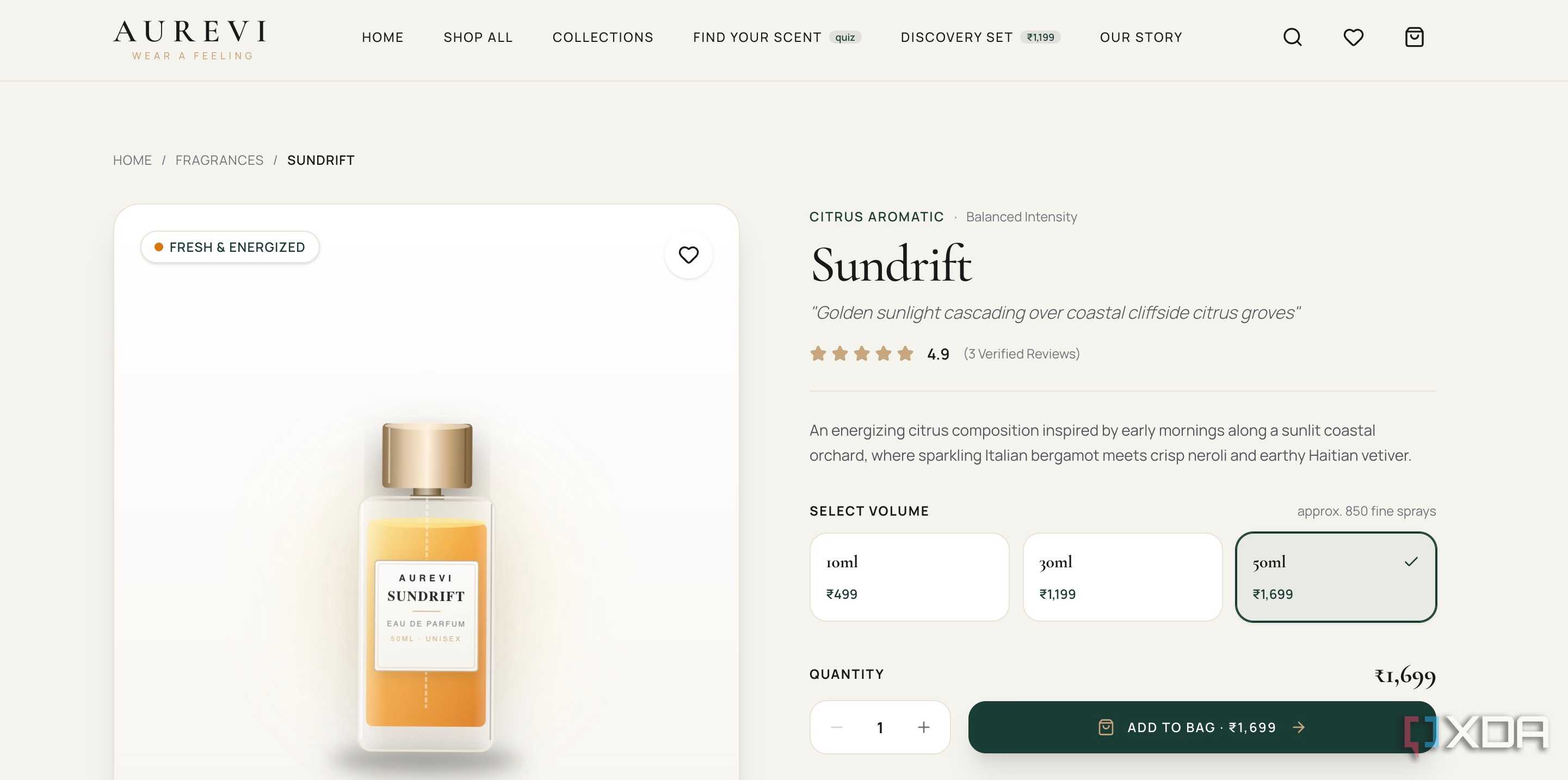 Antigravity product page
