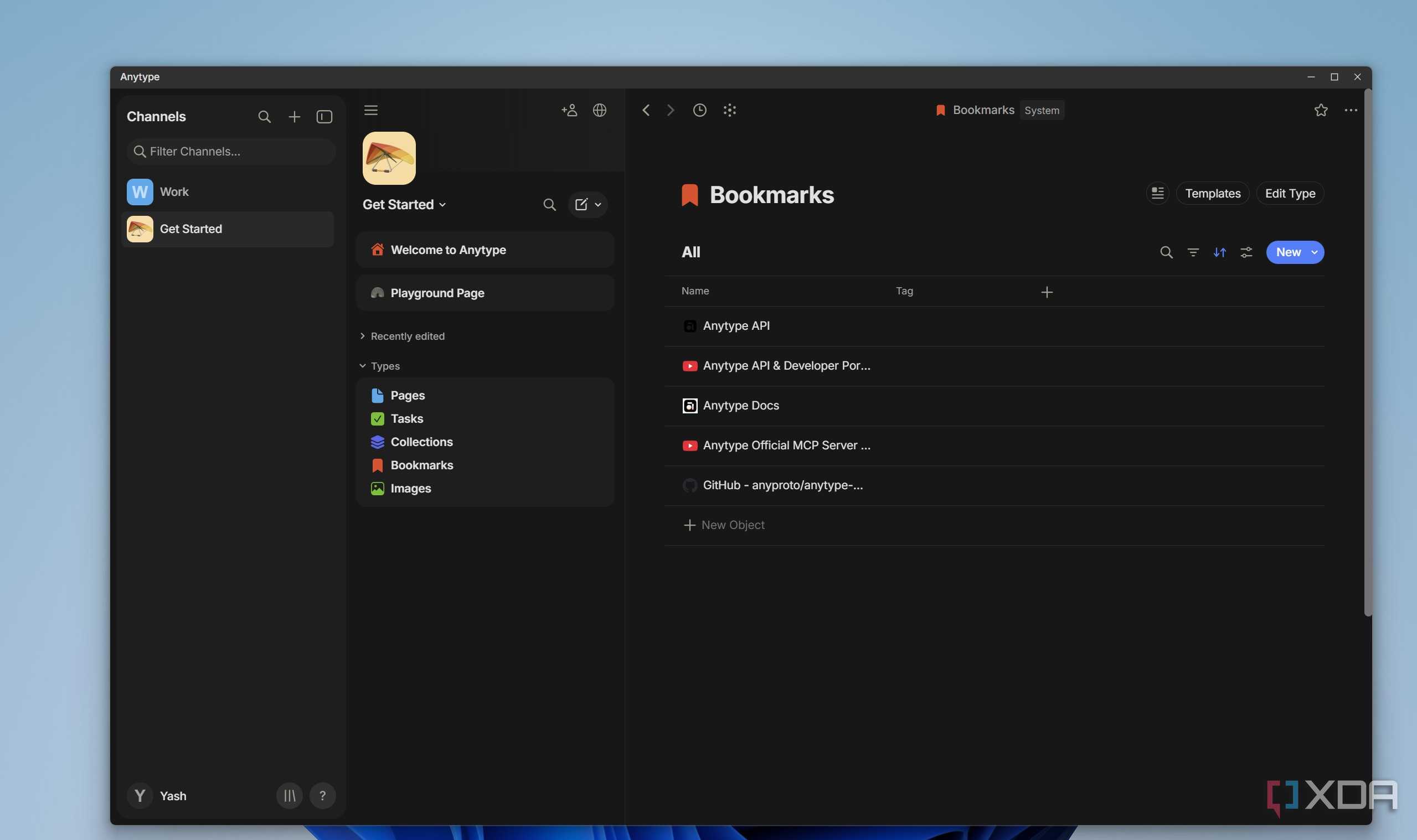 Bookmarks in Anytype