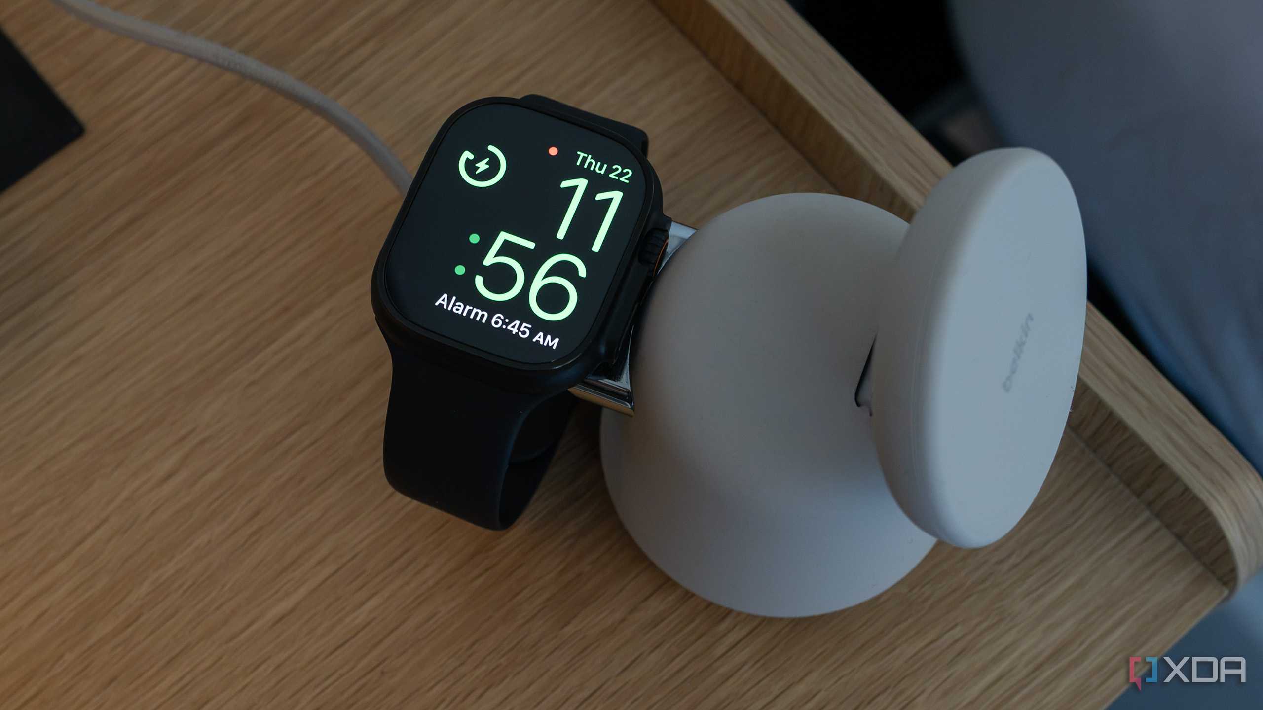 The Apple Watch Ultra 4 on a bedside table