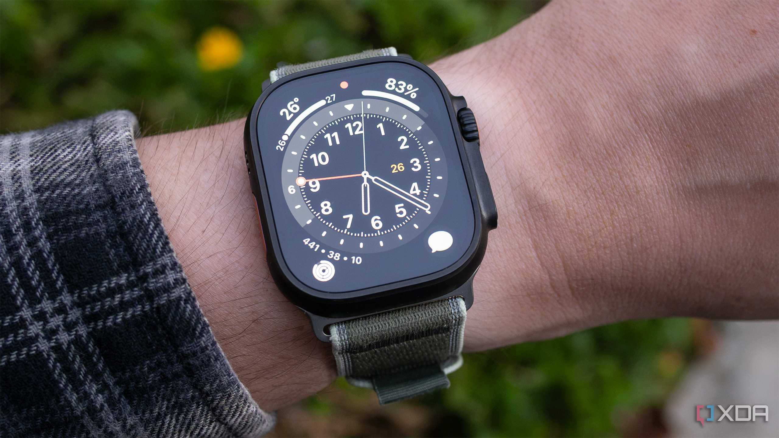 Looking at the Apple Watch Ultra 4 from a top-down view