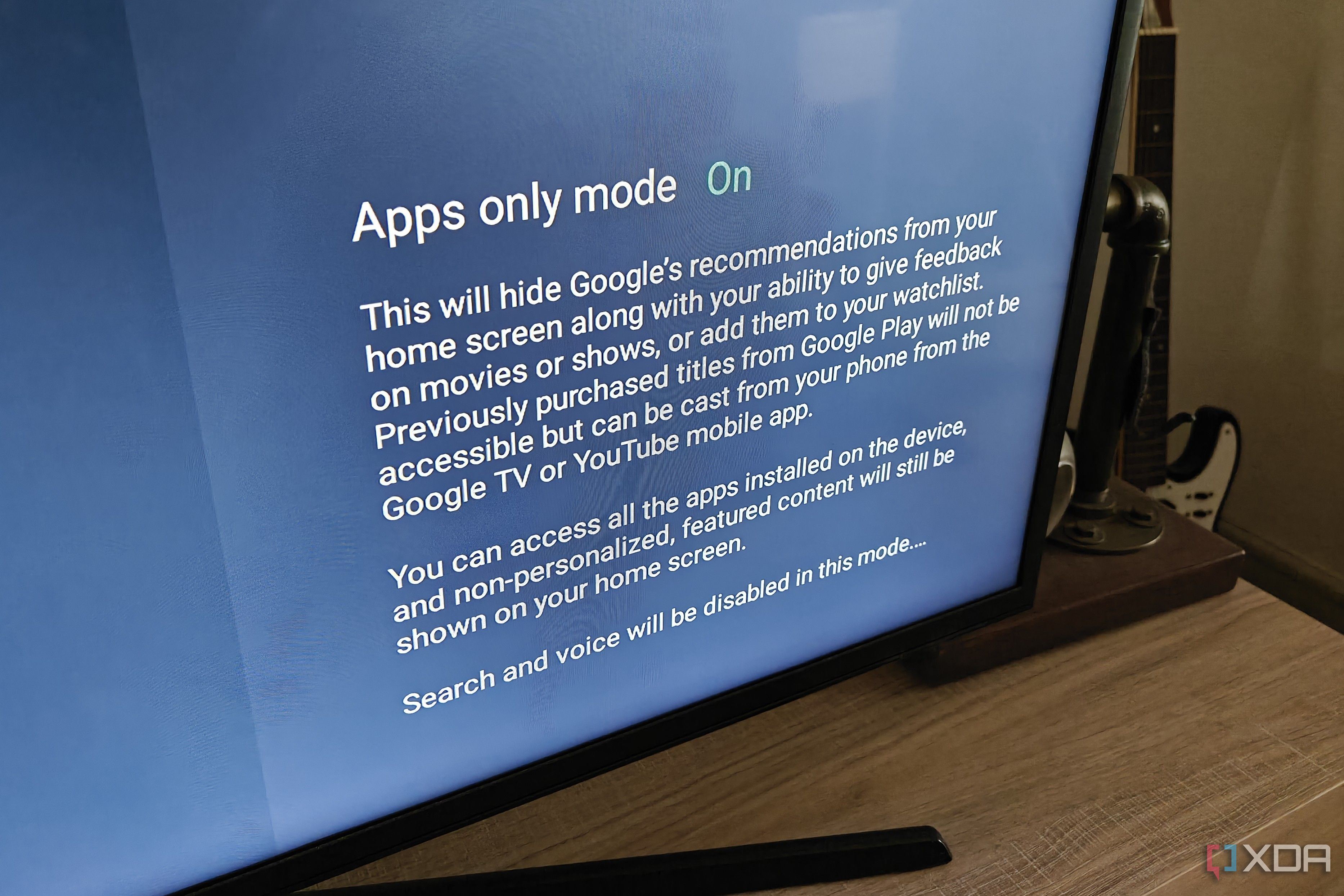 apps only mode disclaimer