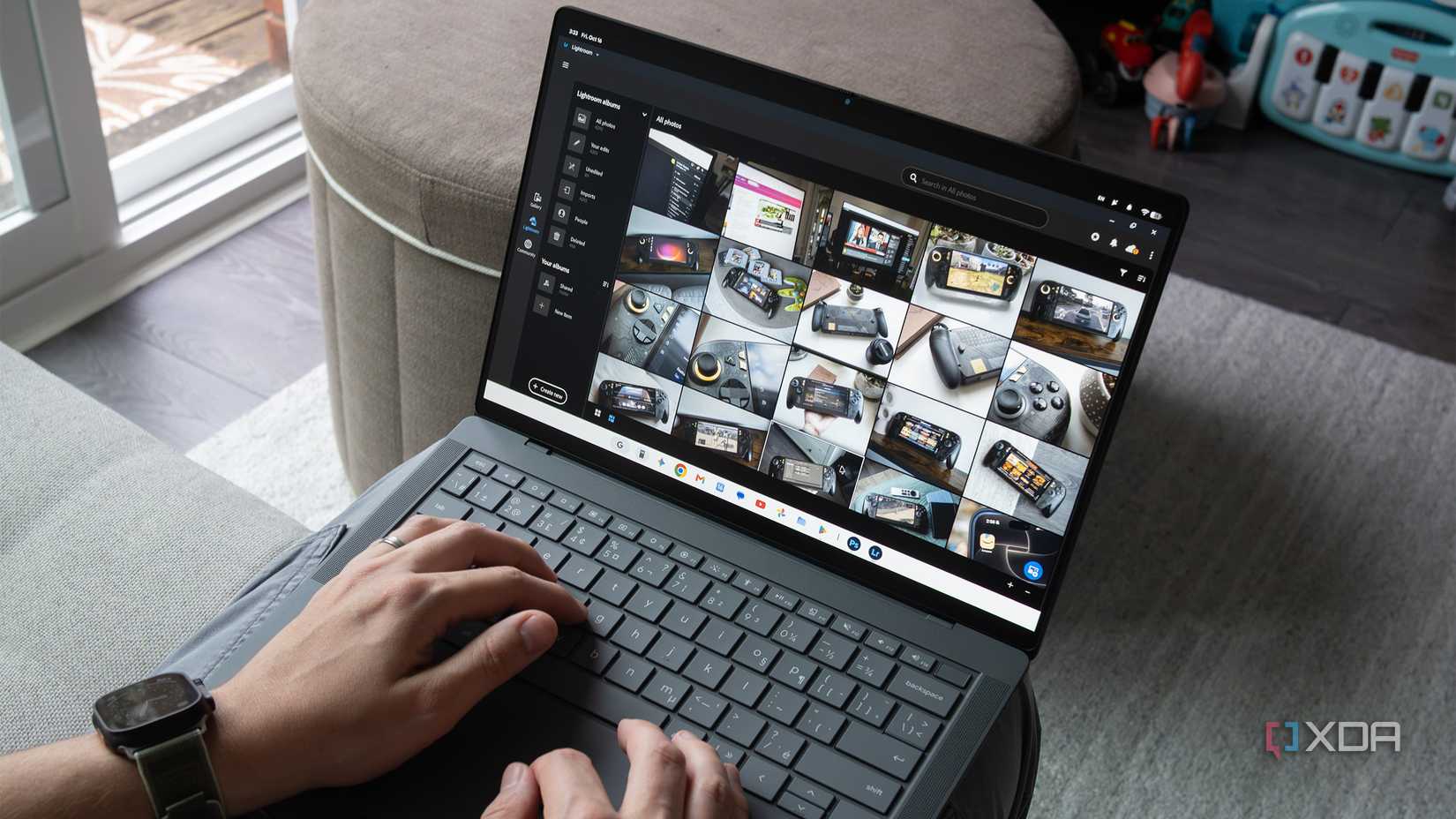 Asus' Googlebook 14 with Lightroom CC running on it 