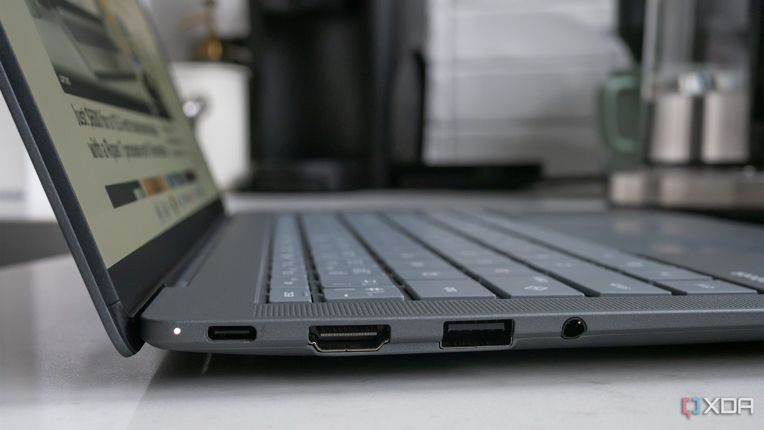The Asus Googlebook 14's USB-C ports 