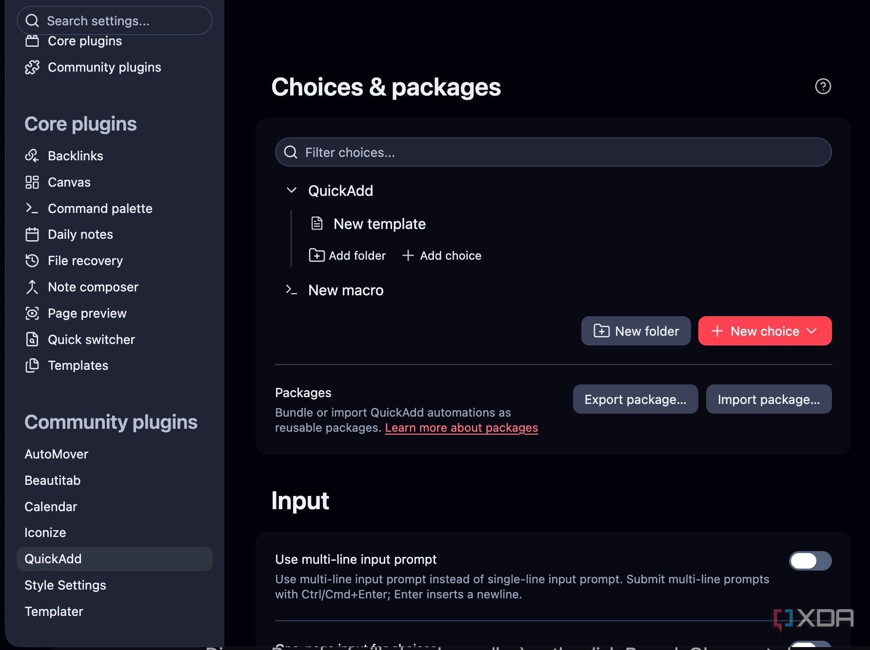 QuickAdd plugin