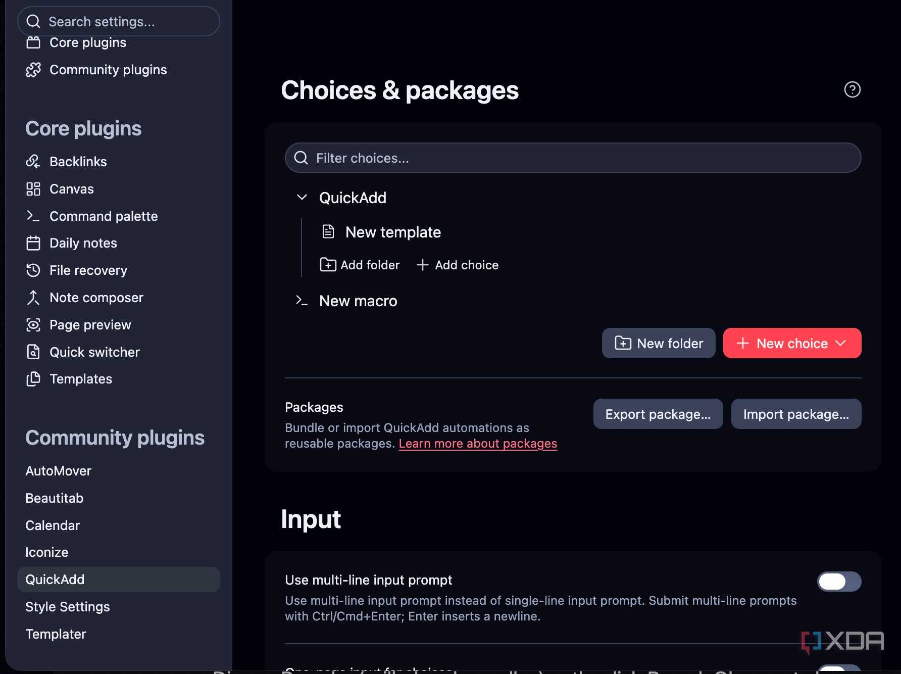 QuickAdd plugin