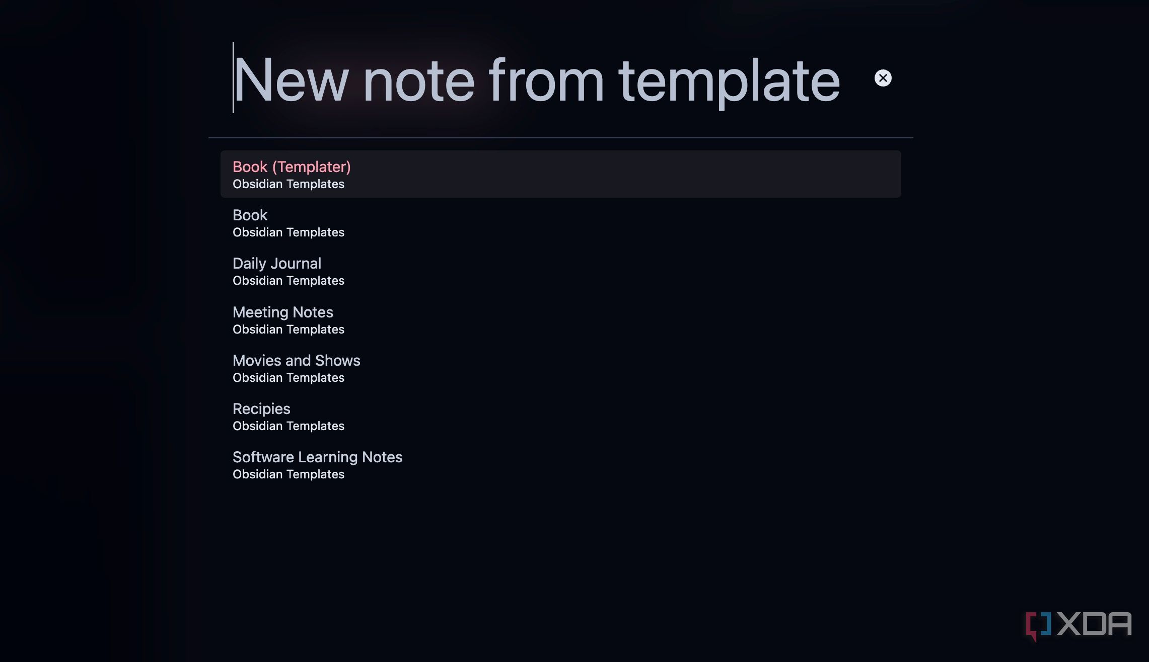QuickAdd templates