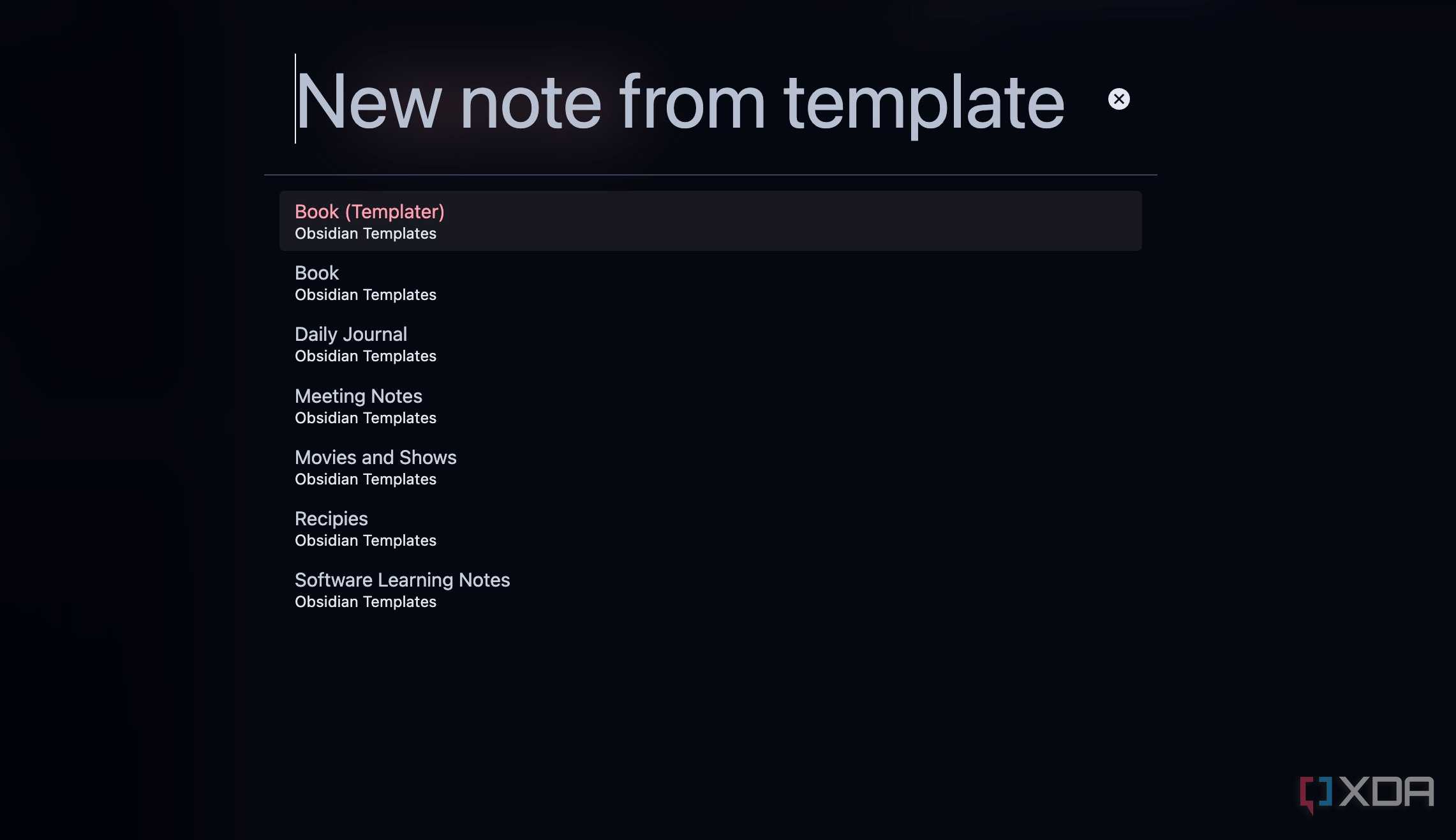 QuickAdd templates