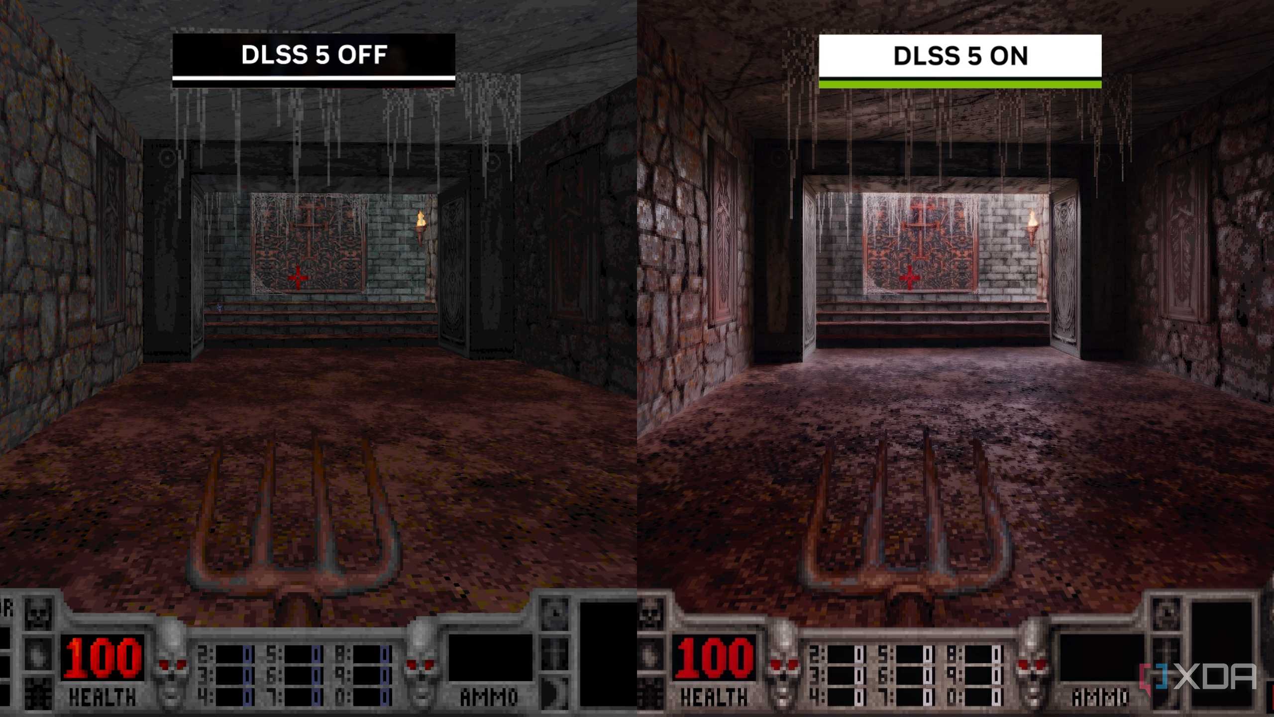 DLSS 5 comparison in Blood: Fresh Supply.