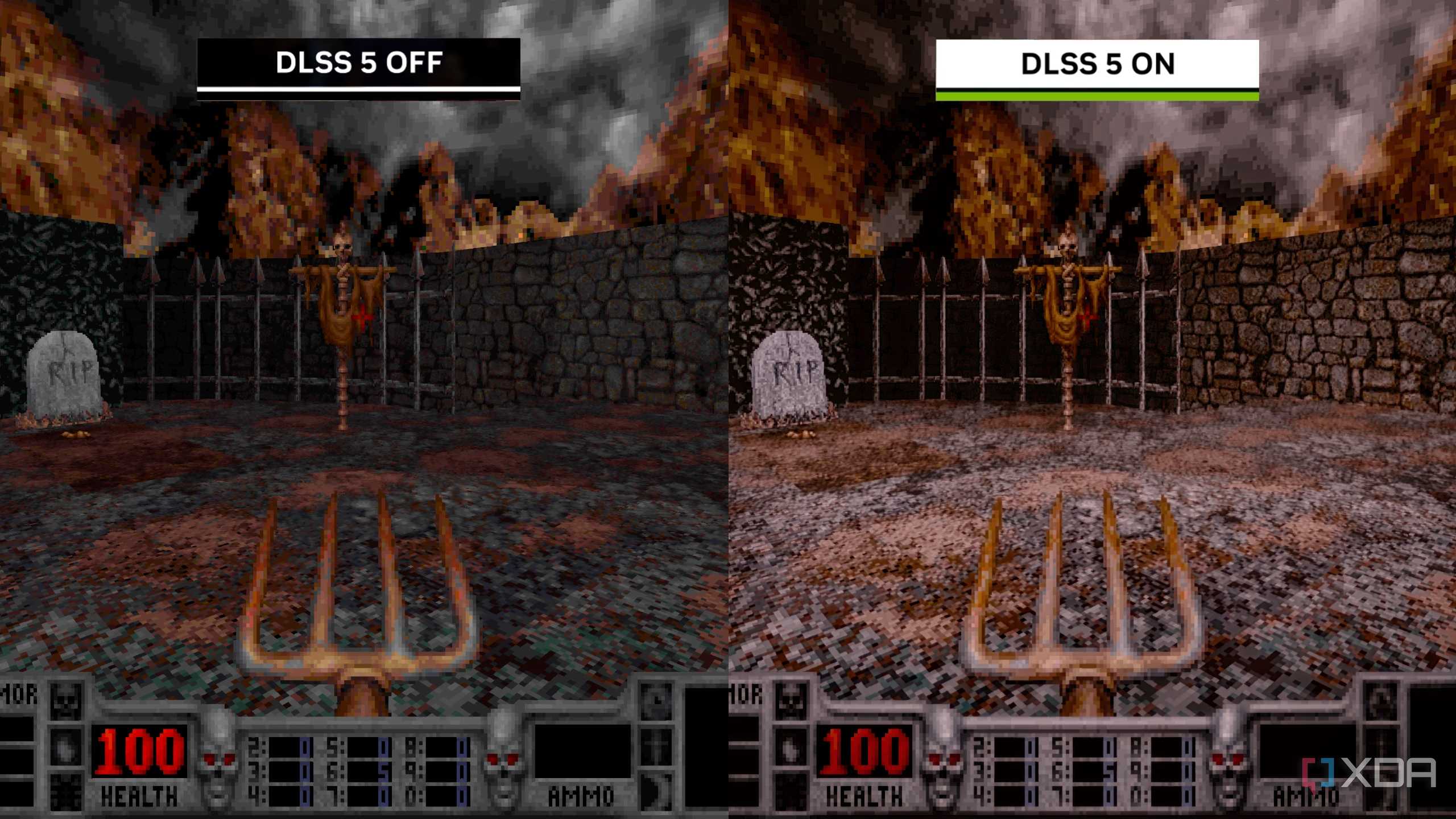 DLSS 5 comparison in Blood: Fresh Supply.