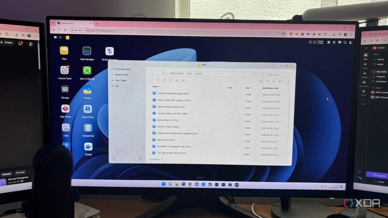 plex media library files on screen