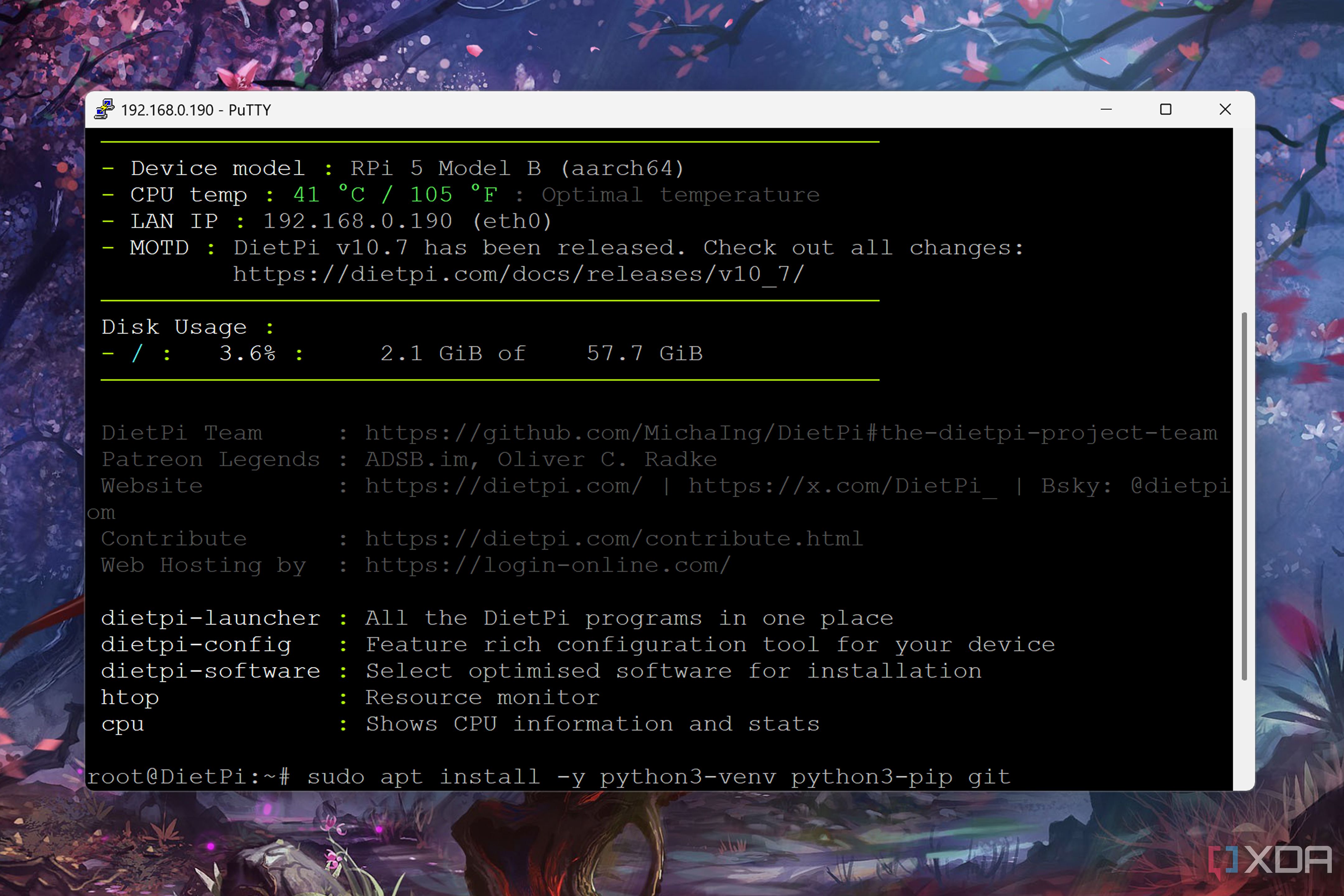 Installing Python packages on a Raspberry Pi