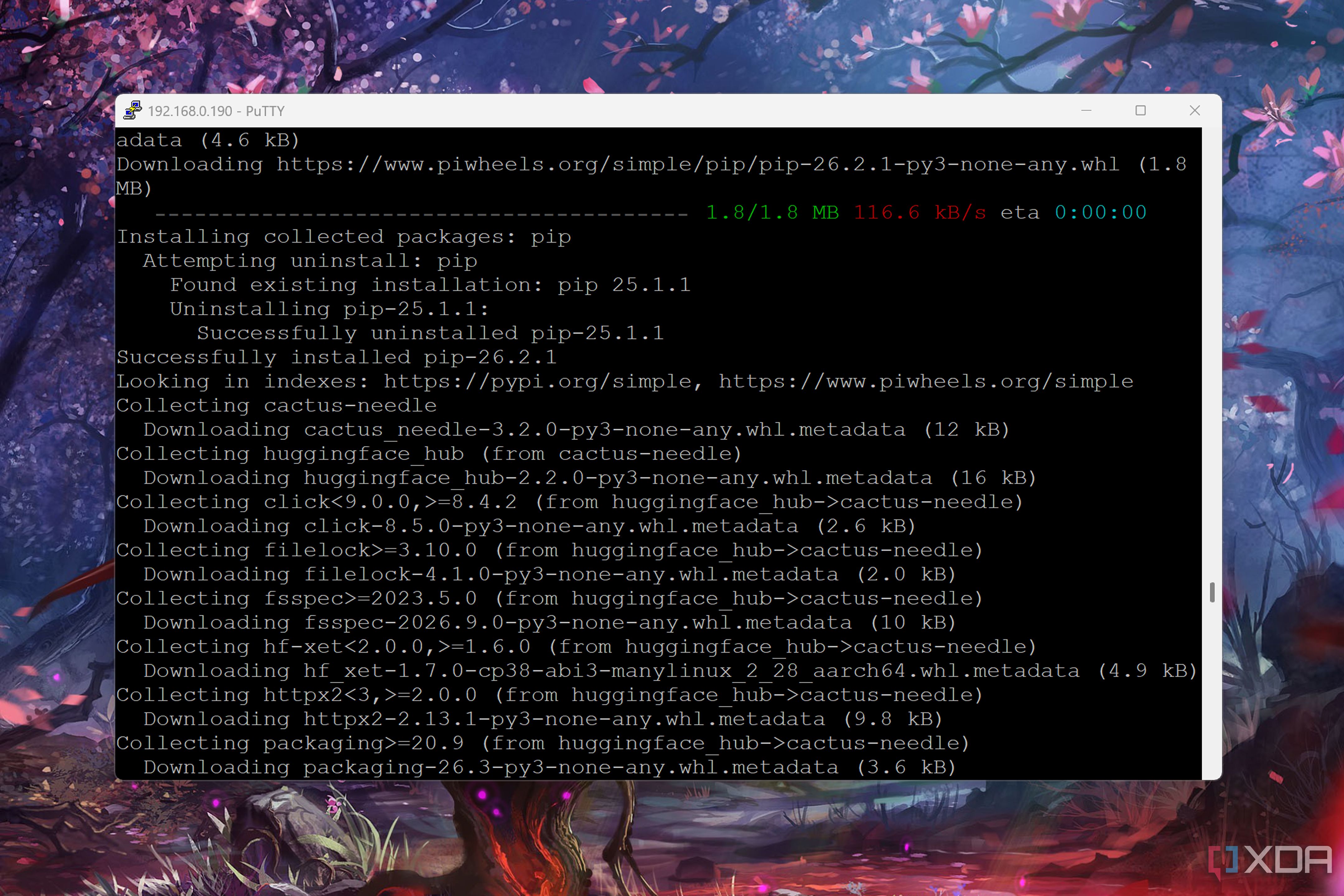 Downloading pip packages