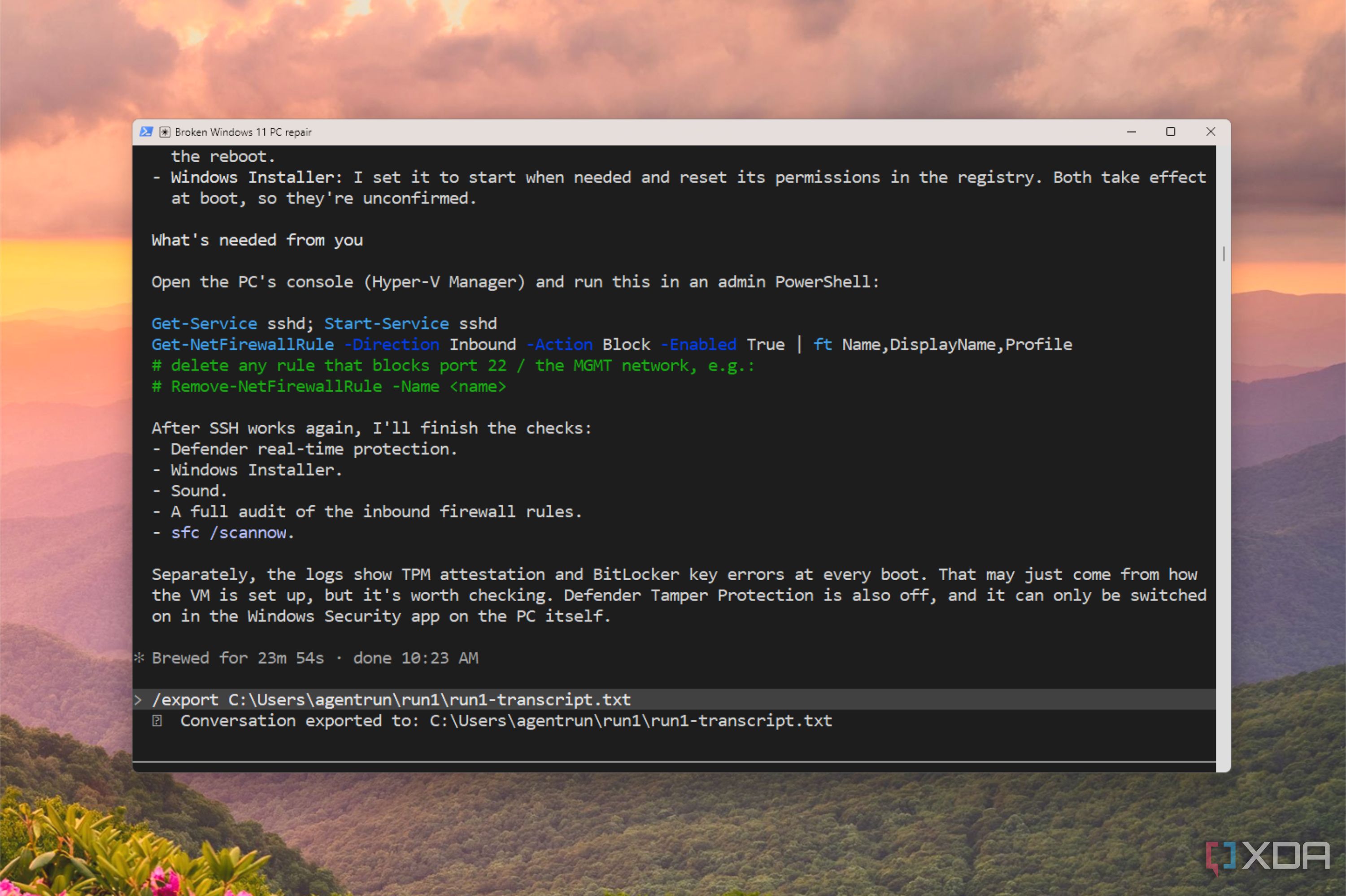 claude asking for me to fix ssh