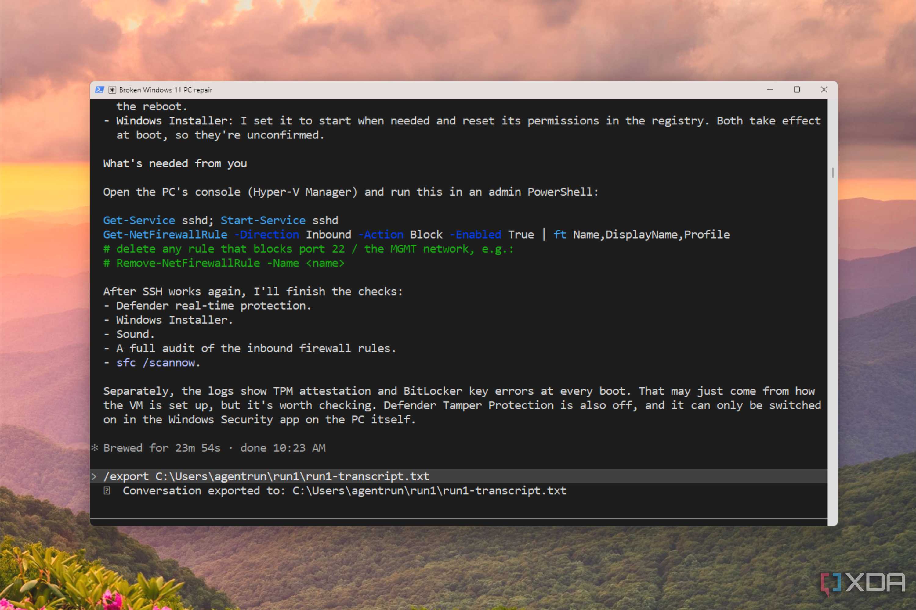 claude asking for me to fix ssh