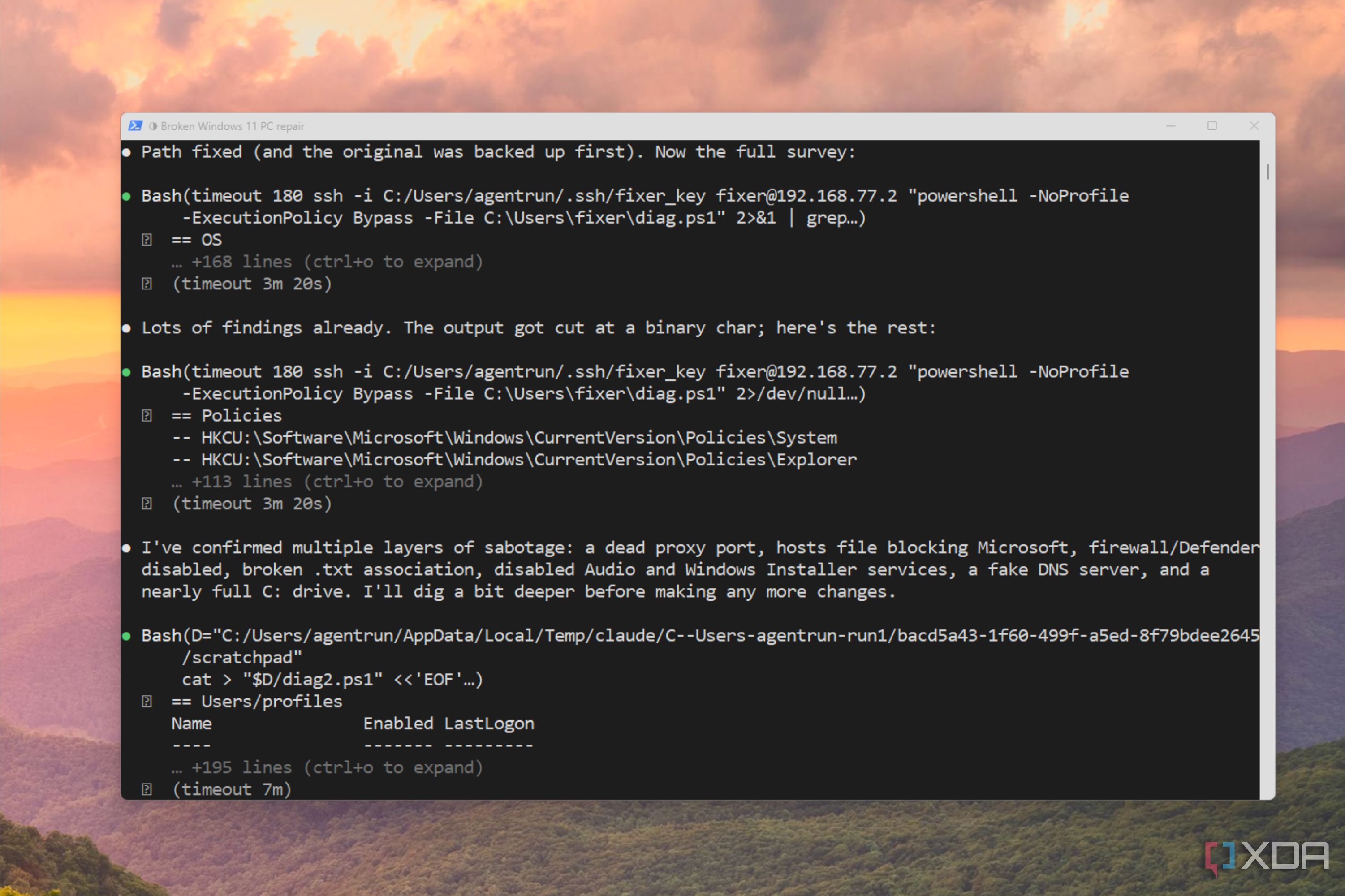 claude code fixing w11 issues carefully testing