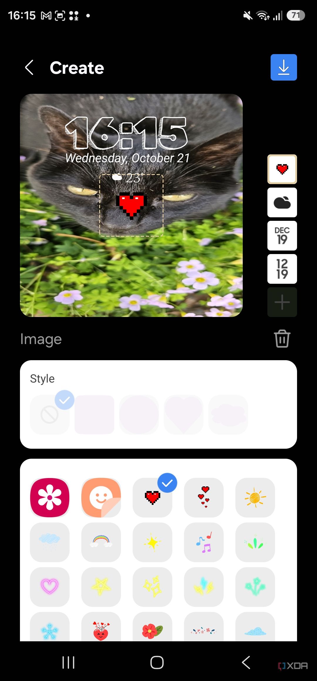 clockface creation with multiple layers