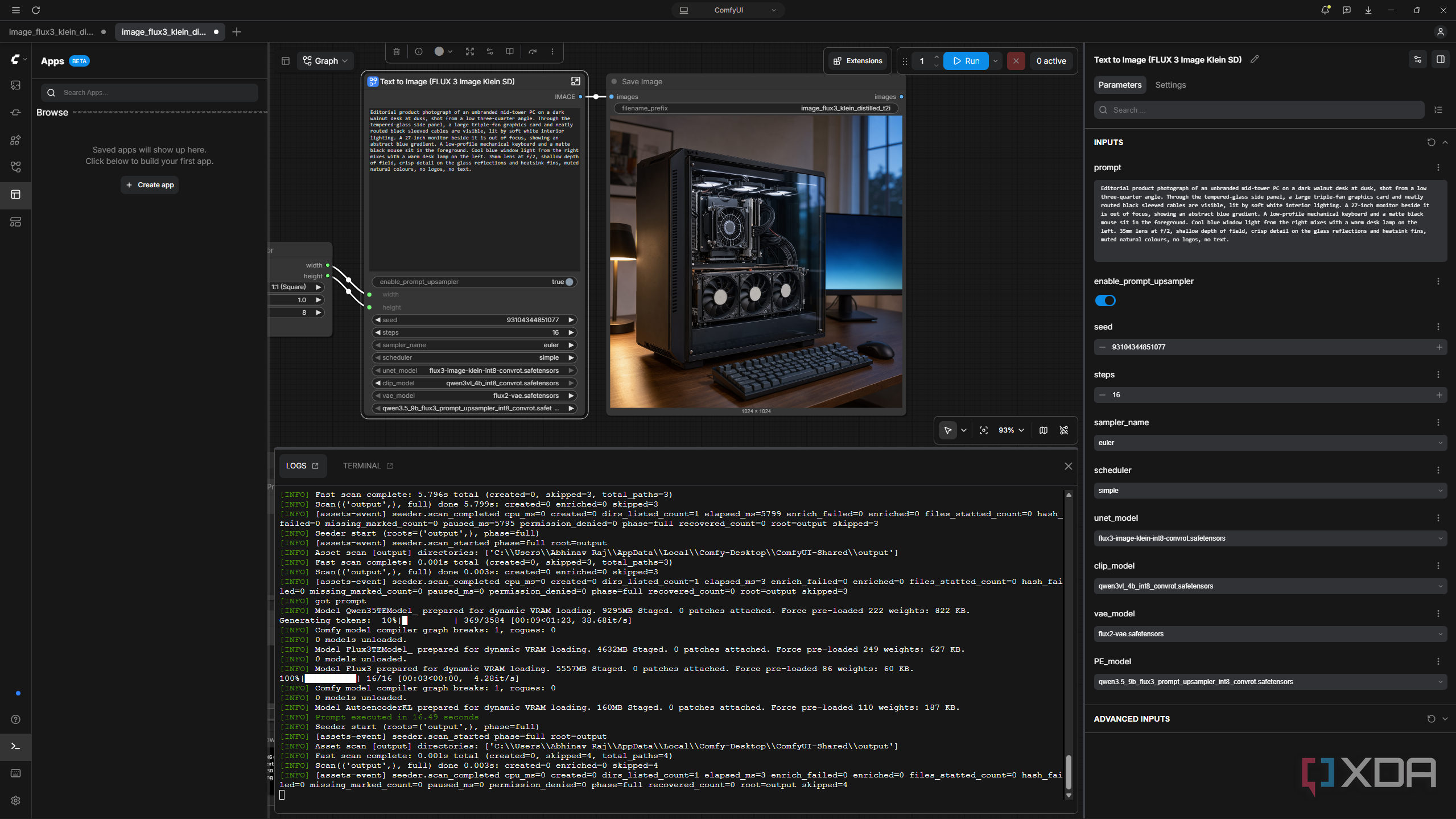 Using Flux 3 Image Klein via ComfyUI.