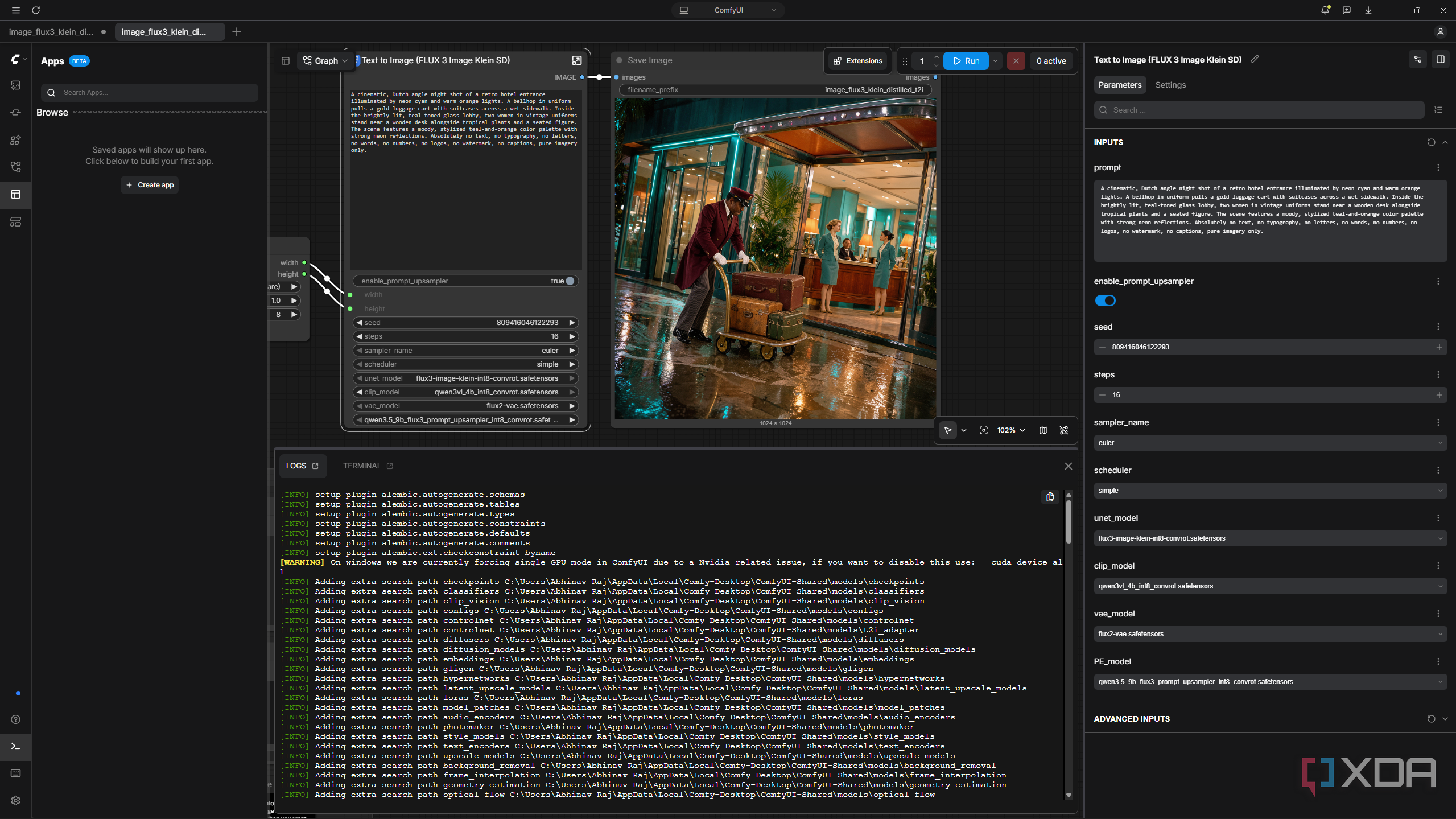 Using Flux 3 Image Klein via ComfyUI.