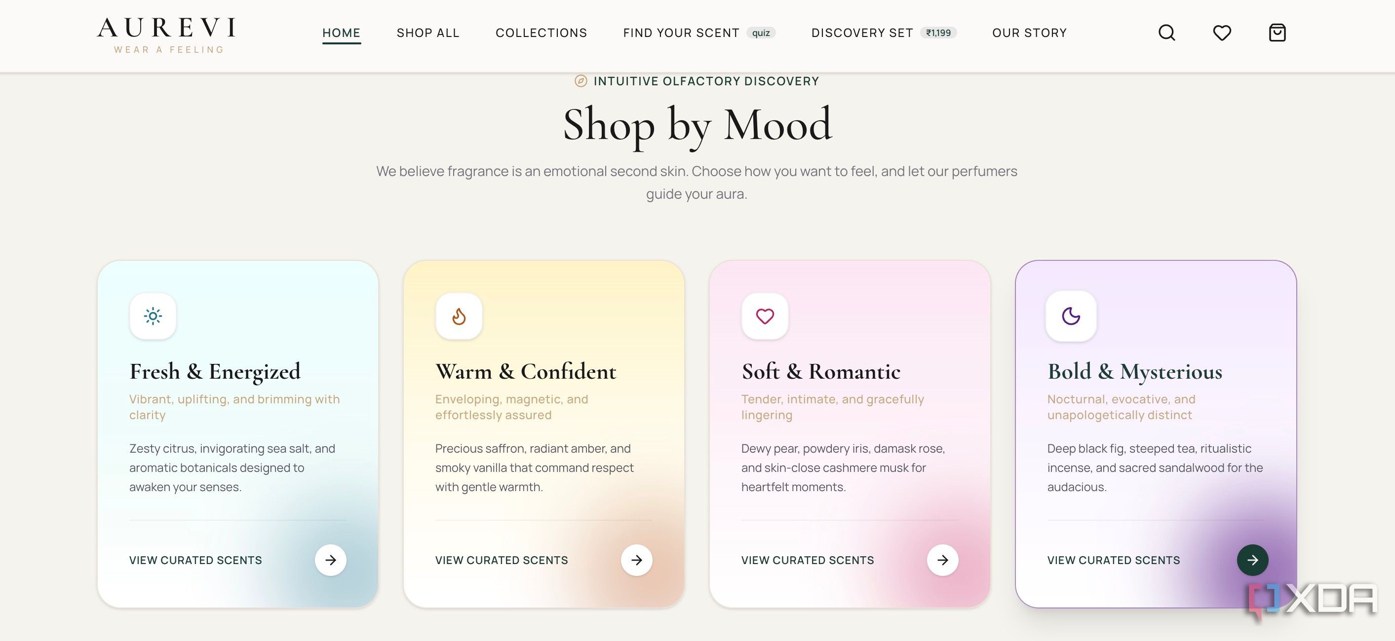 Antigravity creating shop by mood section