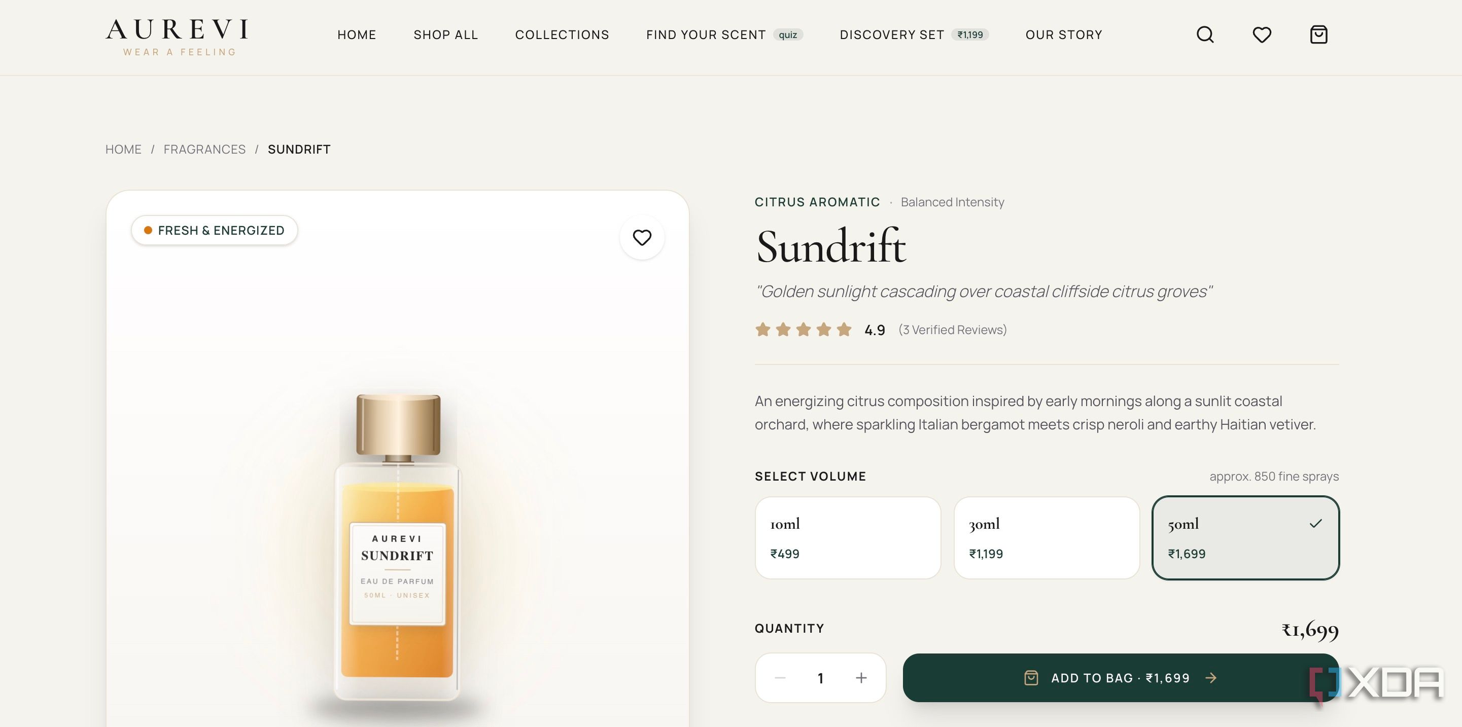 Antigravity creating product page