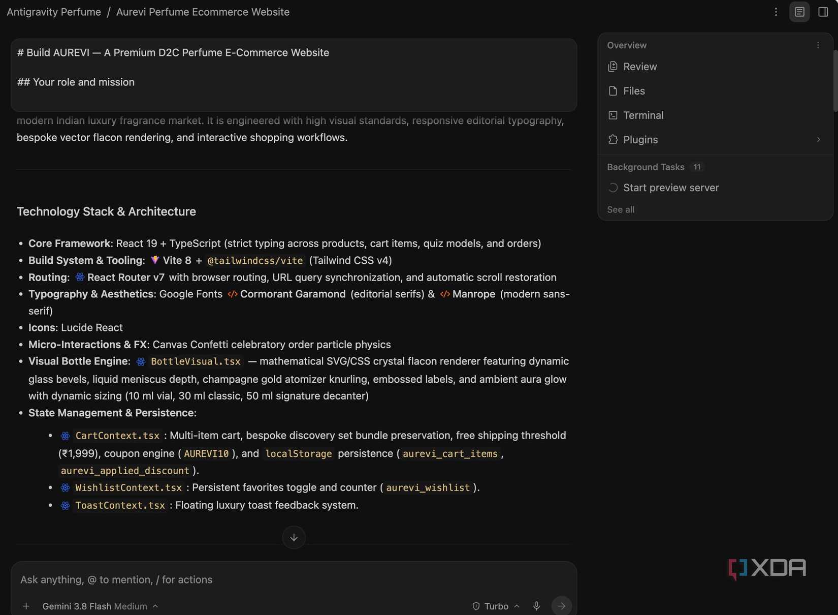 add a prompt on Antigravity