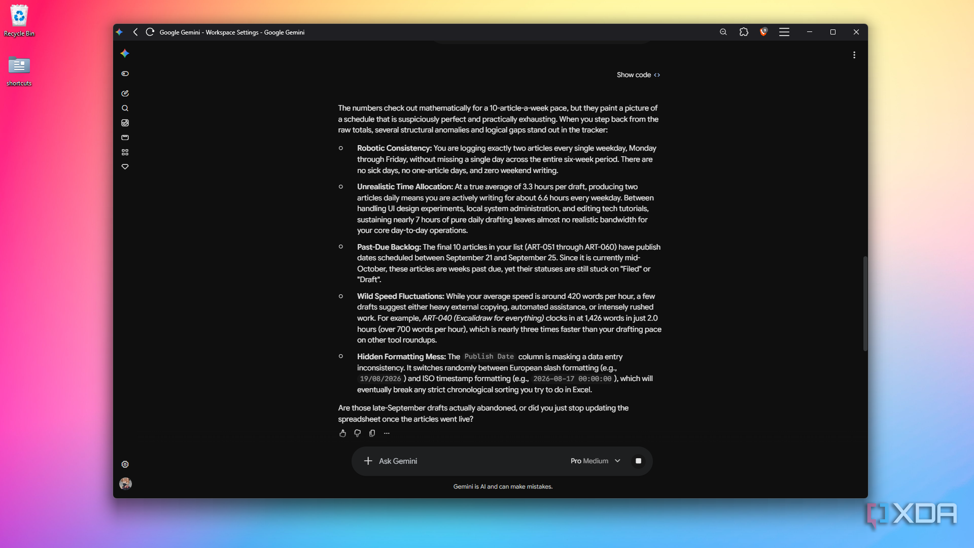 deeper audit flags robotic consistency in Gemini