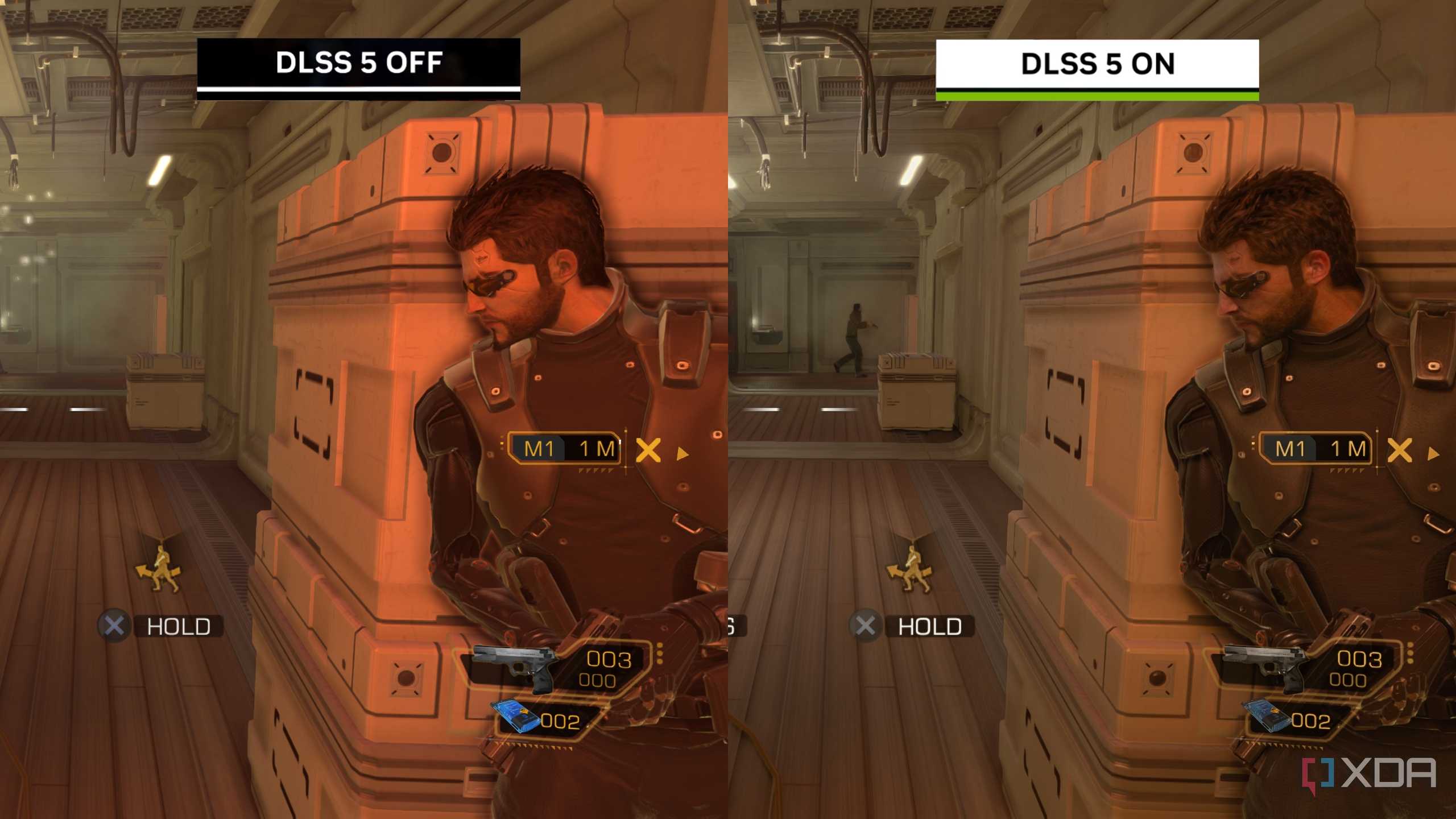 DLSS 5 comparison on Deus Ex Human Revolution.